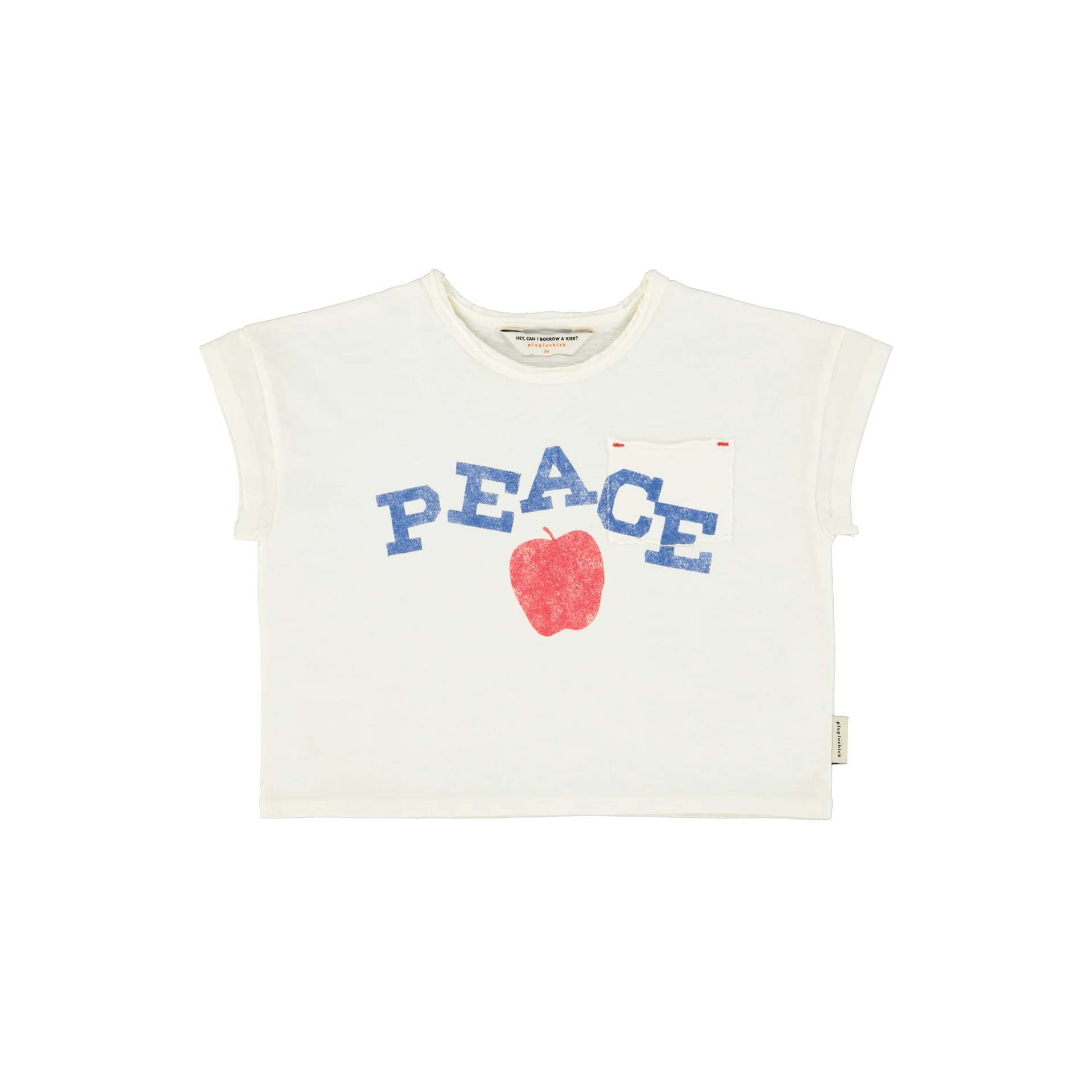 Piupiuchick Ecru W/ "Peace" Print T'Shirt - Image 3