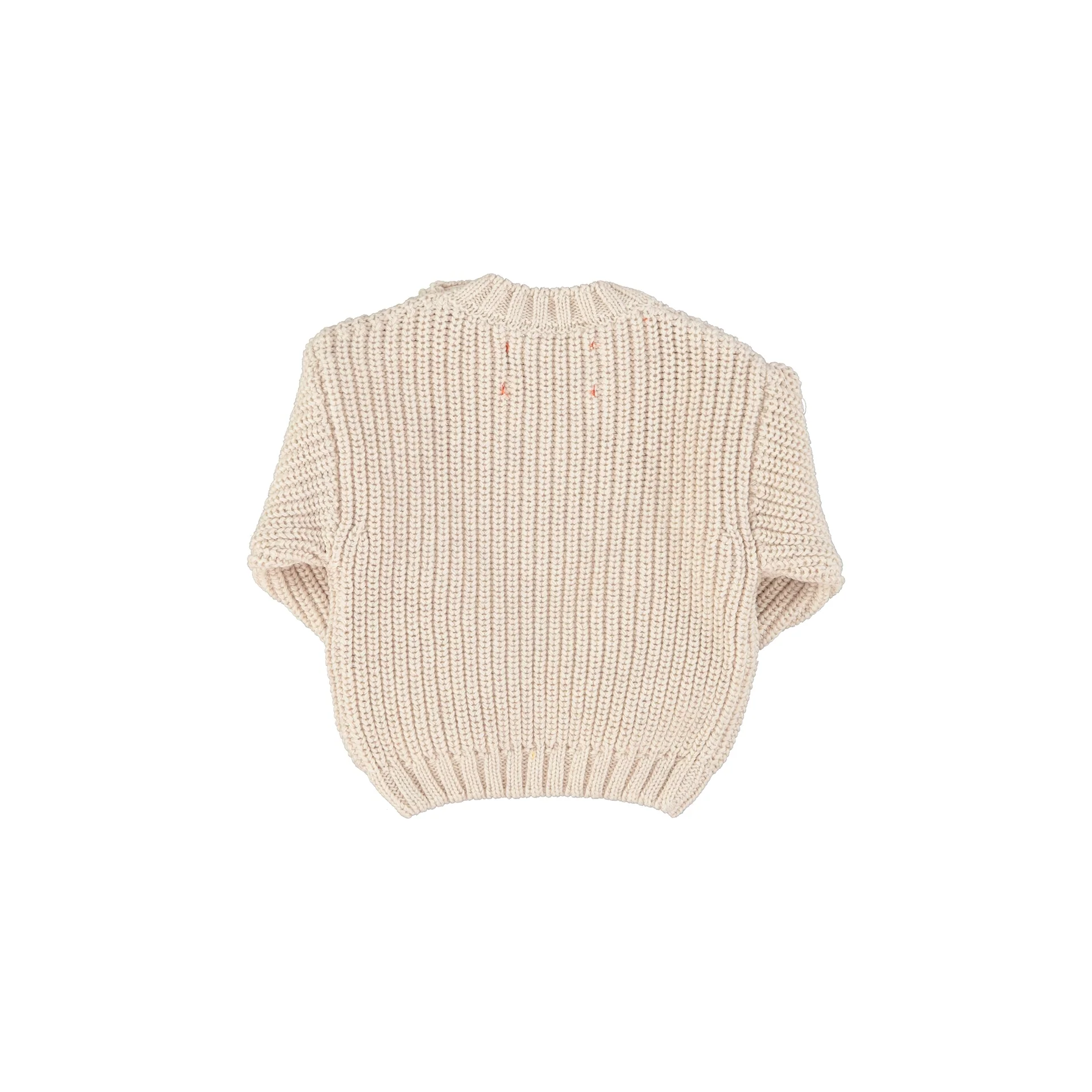 Piupiuchick Ecru W/ Red Heart Print Knitted Sweater - Image 2
