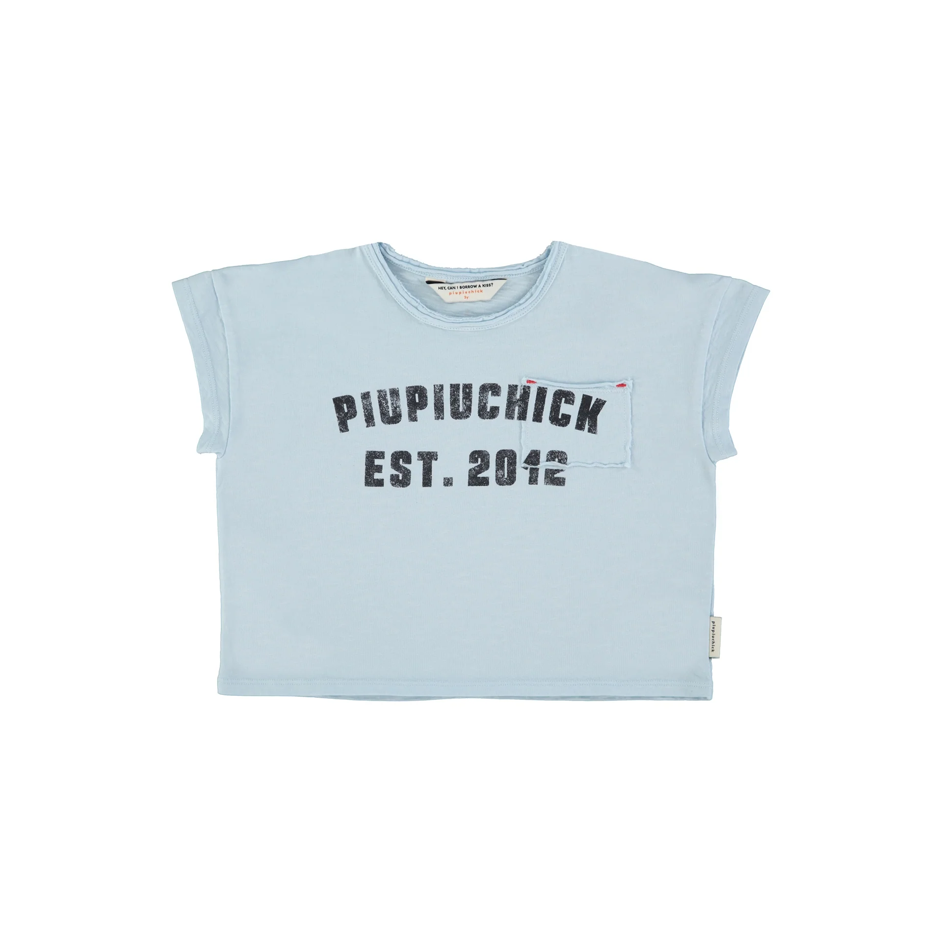 Piupiuchick Light Blue W/ "Piupiuchick" Print T'Shirt - Image 3