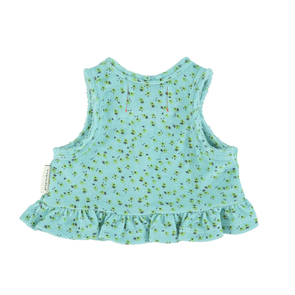 Piupiuchick Light Blue w/ Yellow Flowers Top - Image 2