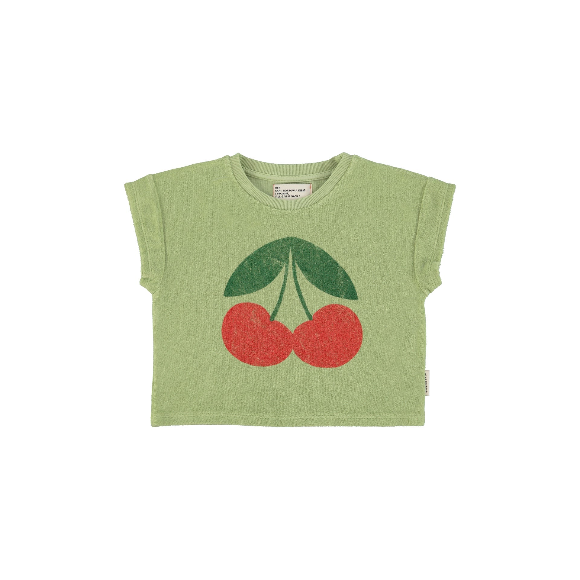 Piupiuchick Light Olive W/ Cherry Print T'Shirt