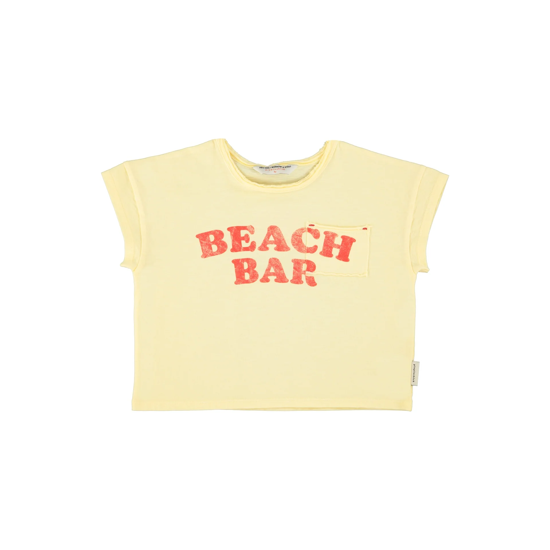 Piupiuchick Light Yellow W/ "Beach Bar" Print T'Shirt - Image 3