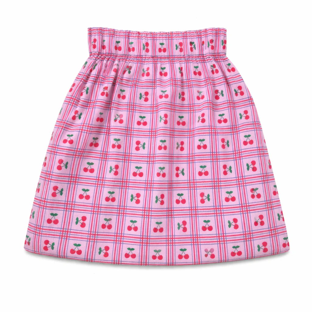 Piupiuchick Lilac W/ Cherries Allover Long Skirt