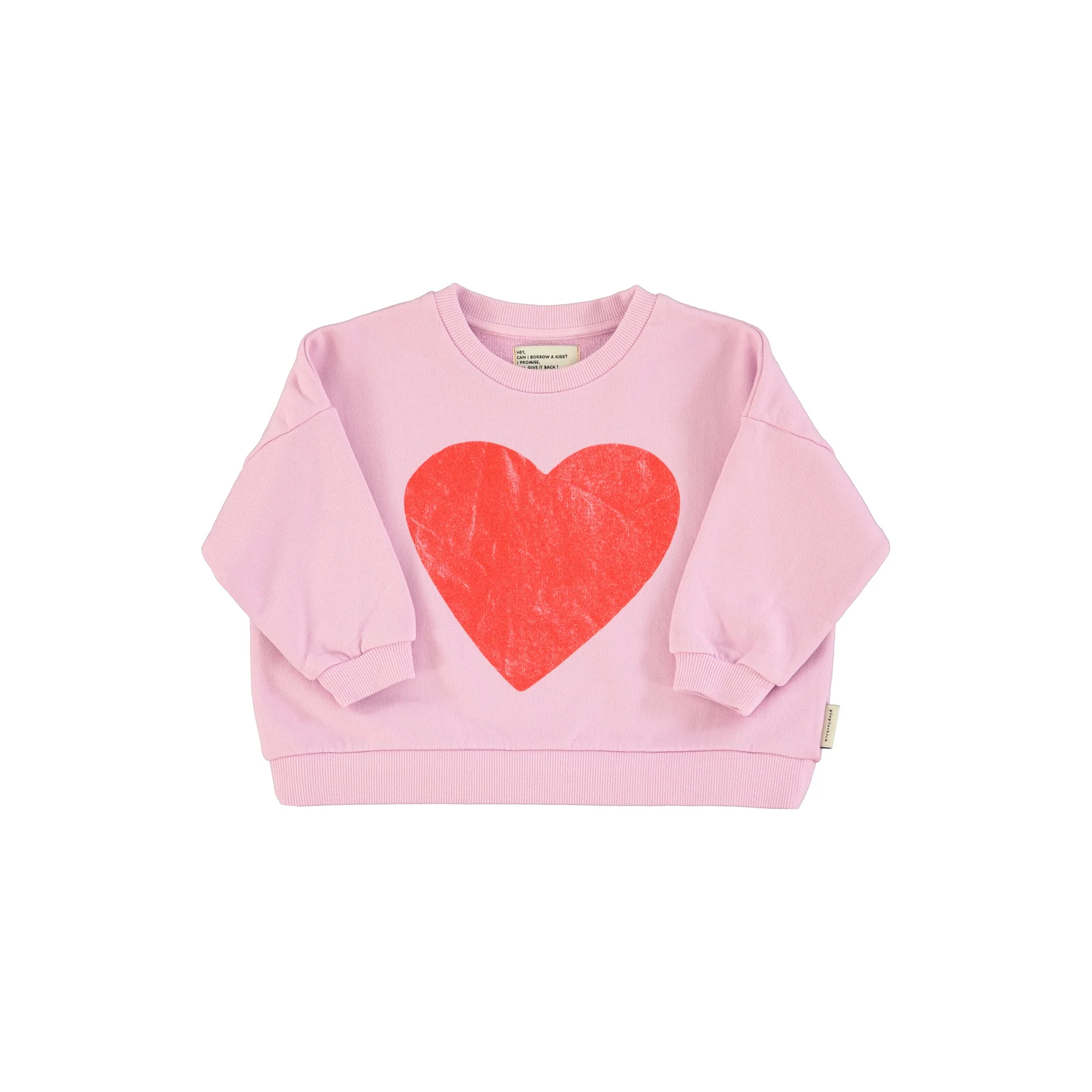 Piupiuchick Lilac W/ Red Heart Print Sweatshirt - Image 3