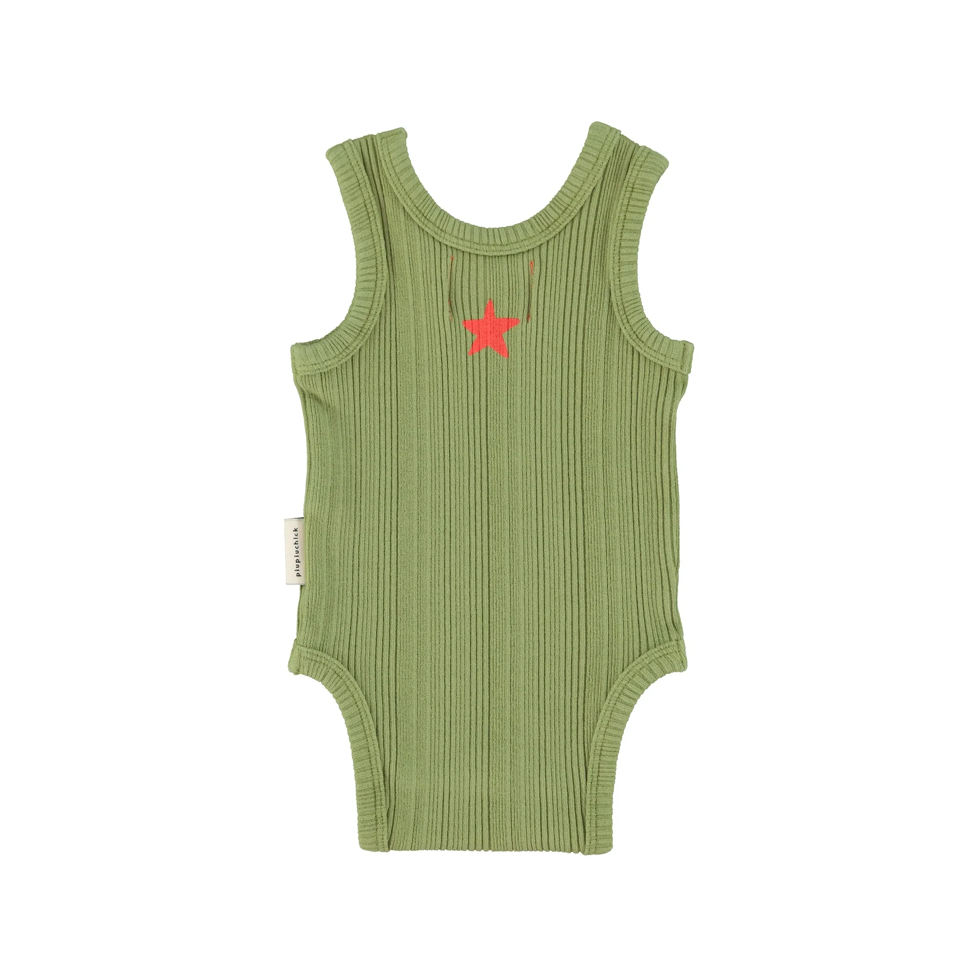 Piupiuchick Olive W/ Ice Cream Print Sleeveless Bodysuit - Image 2