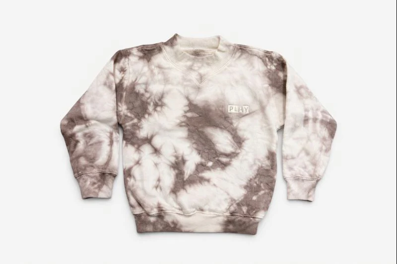 PLAY TERRIBLE TWOS TIE DYE SWEATER ARMY
