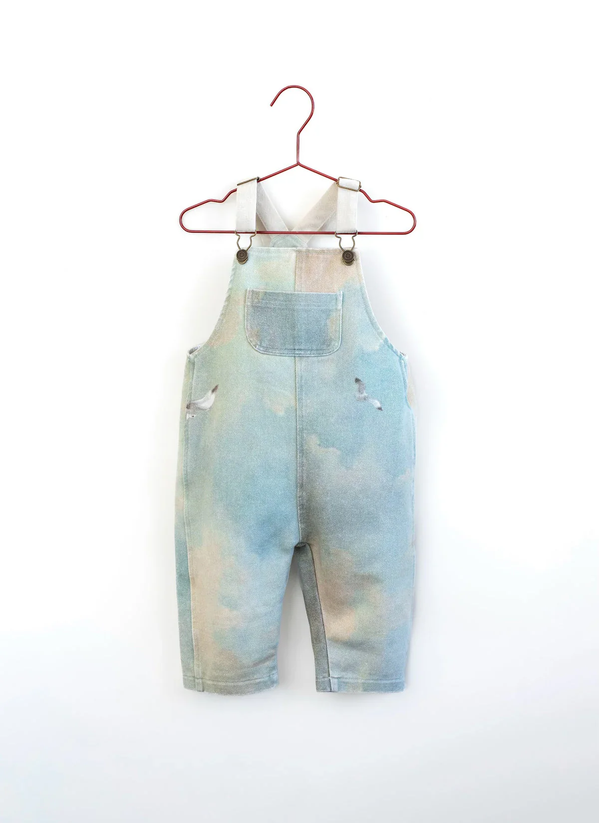 Please Mom Bird Denim Overalls
