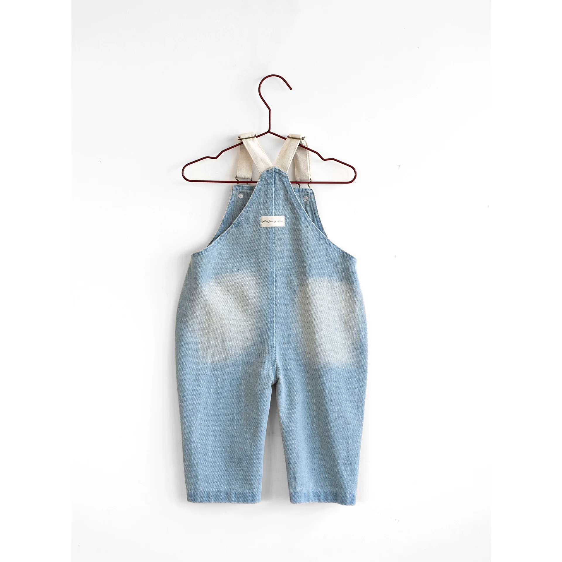 Please Mom Denim Bow Barrel Overalls - Image 2