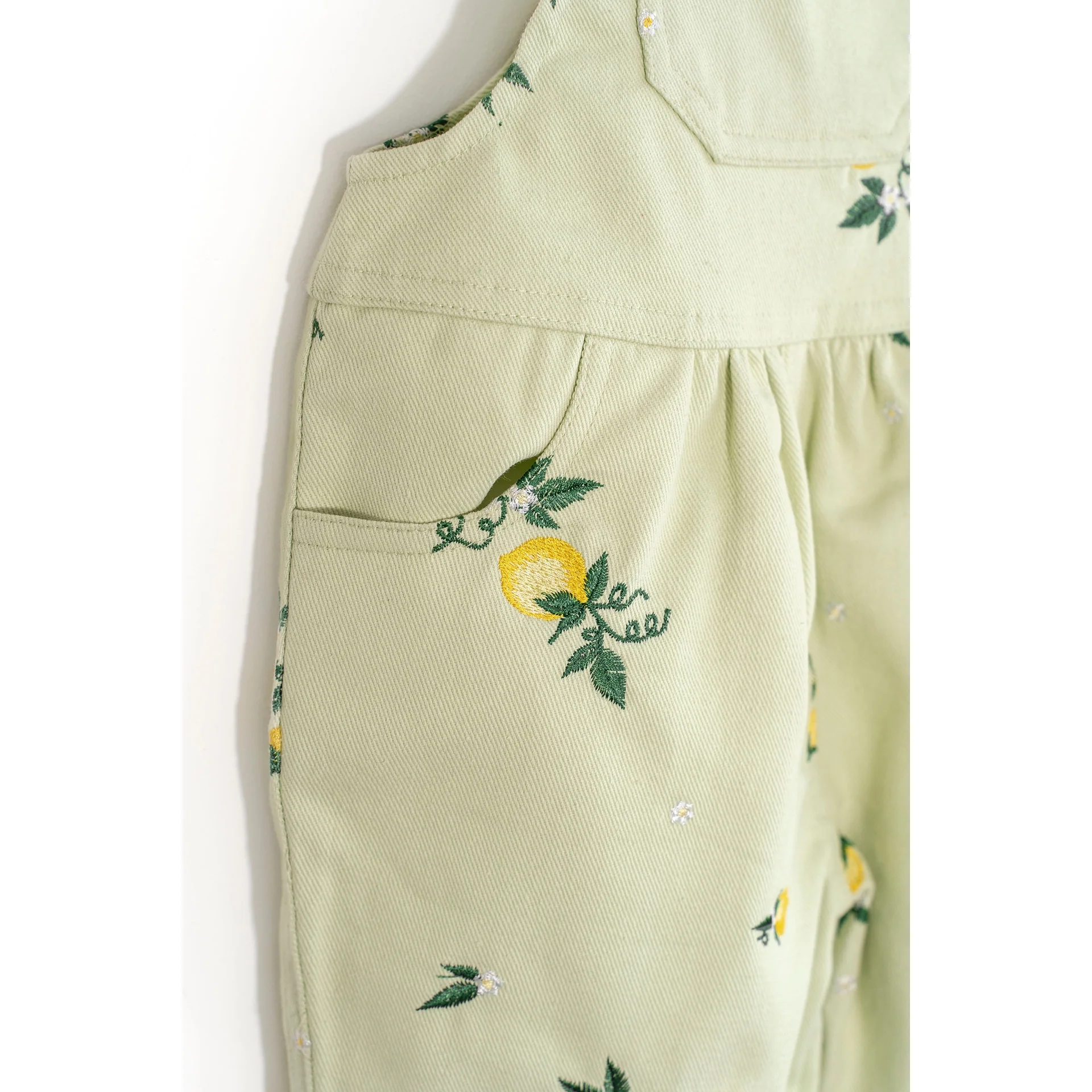 Please Mom Mint Lemon Overalls - Image 2