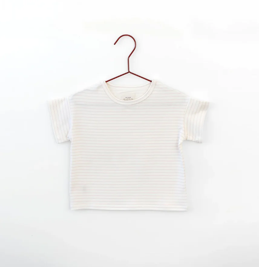 Please Mom Pink Stripe Short Sleeve Tshirt