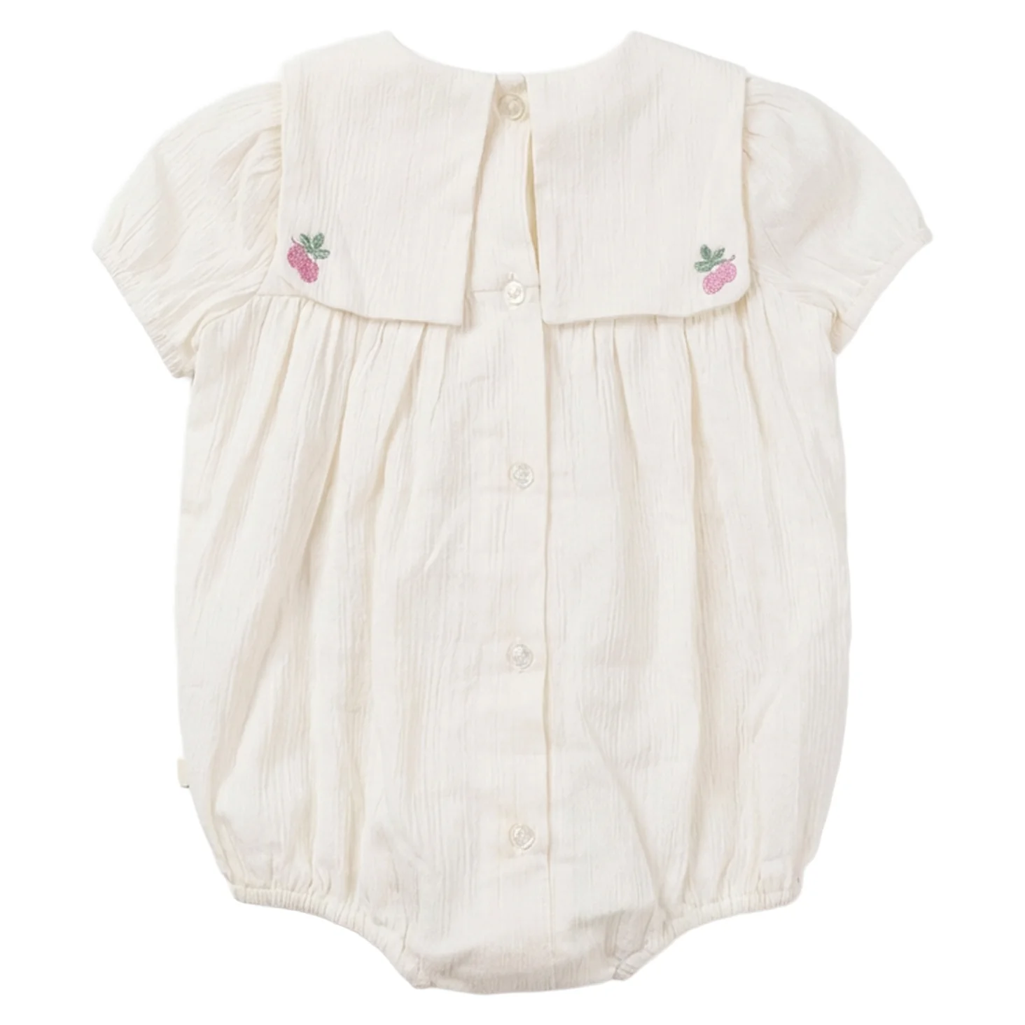 Pompomme Cream Embroidered Detail Romper Bg P7560 - Image 2