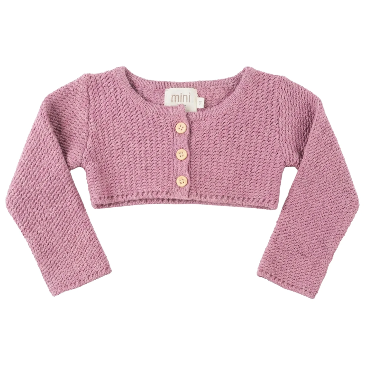 Pompomme Pink Cropped Cardigan P7562