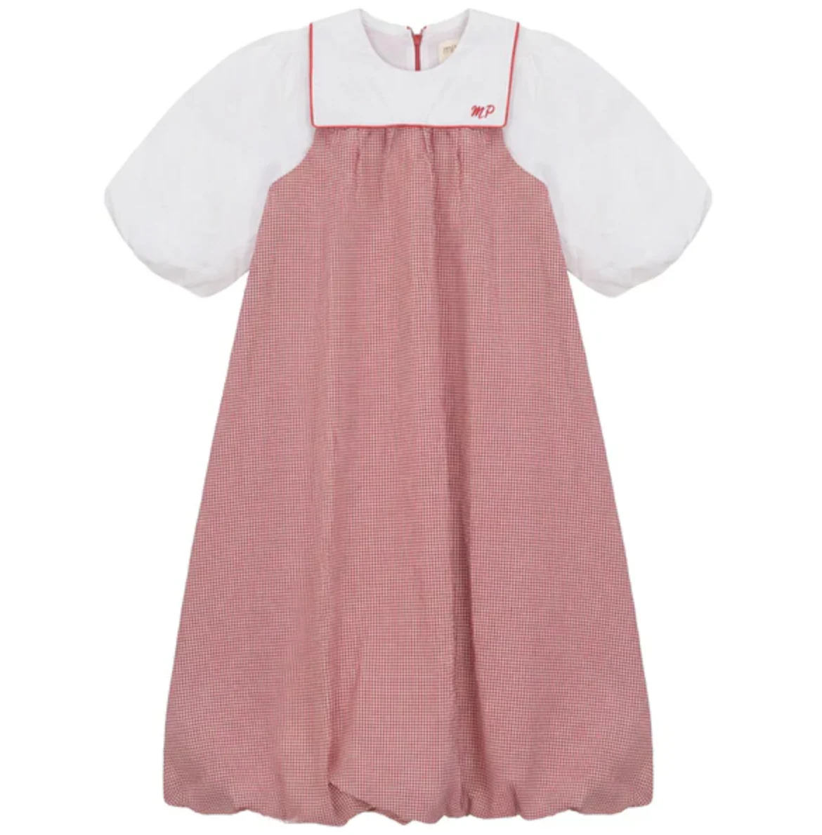 Pompomme Red Gingham Maxi Jumper P7330- RUNS BIG SIZE DOWN