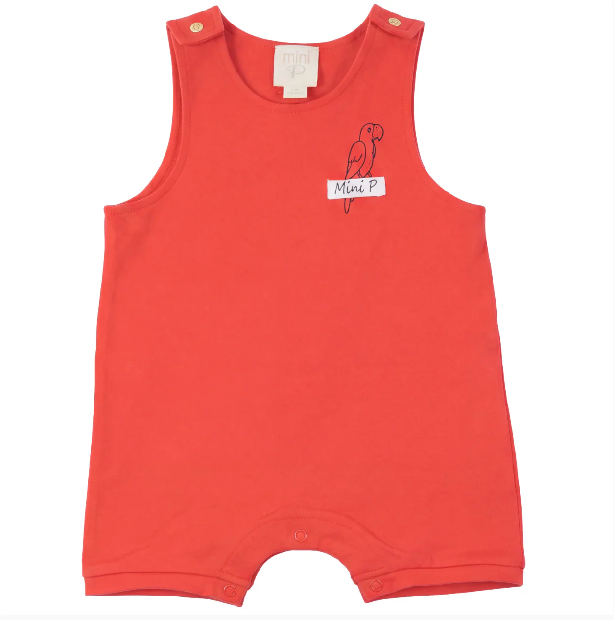 Pompomme Red Mini P Tab Bb Romper P7502