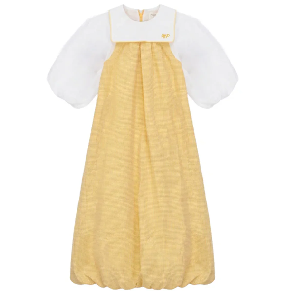 Pompomme Yellow Gingham Maxi Jumper P7330- RUNS BIG SIZE DOWN