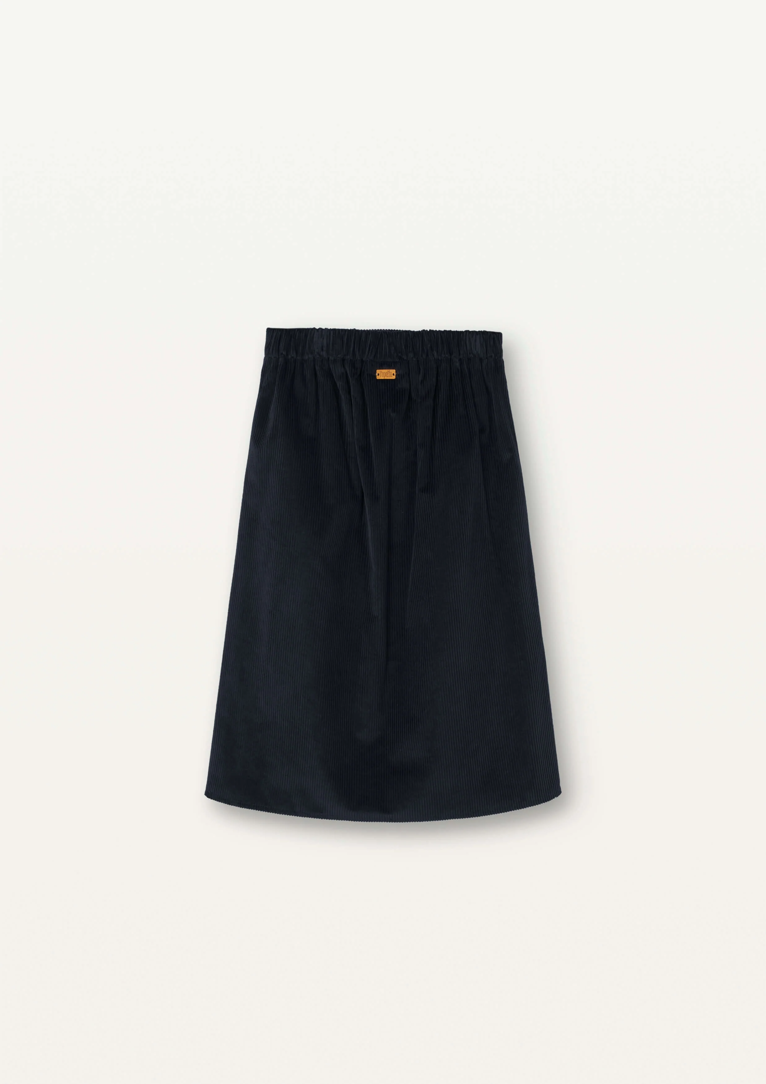 Popelin Black Embroidered Midi Skirt (31.8) - Image 2