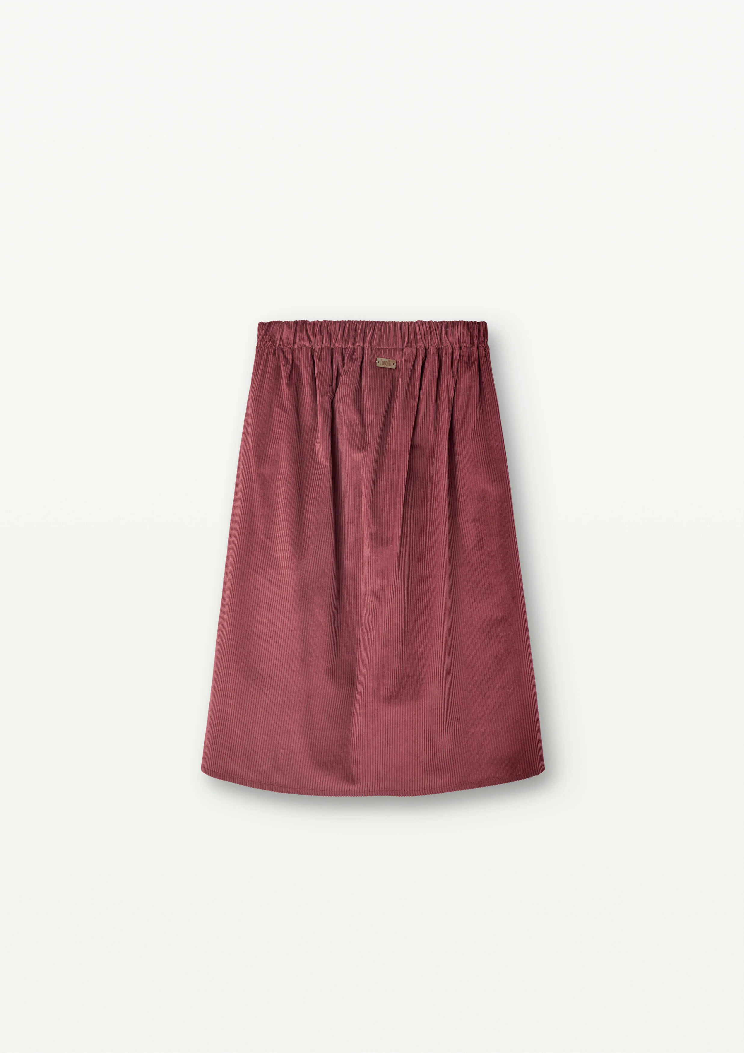 Popelin Burgundy Embroidered Midi Skirt (31.6) - Image 2