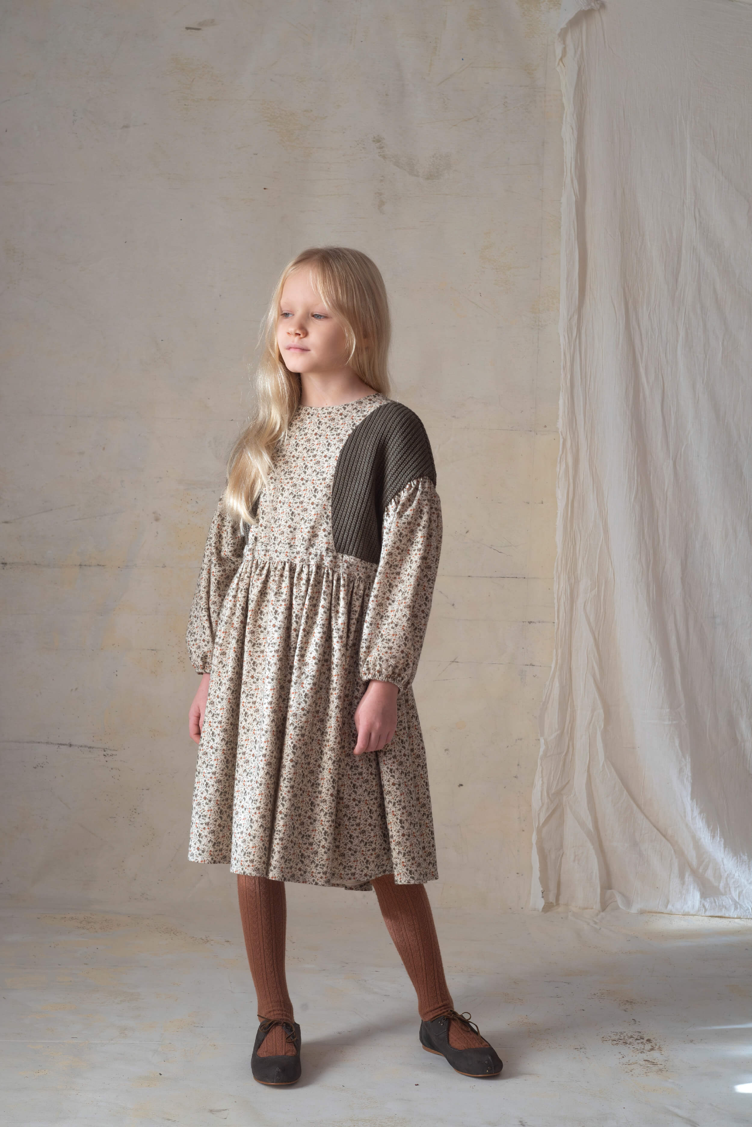 Popelin Floral Print Dress With Side Panels (Mod 40.4) - Image 2