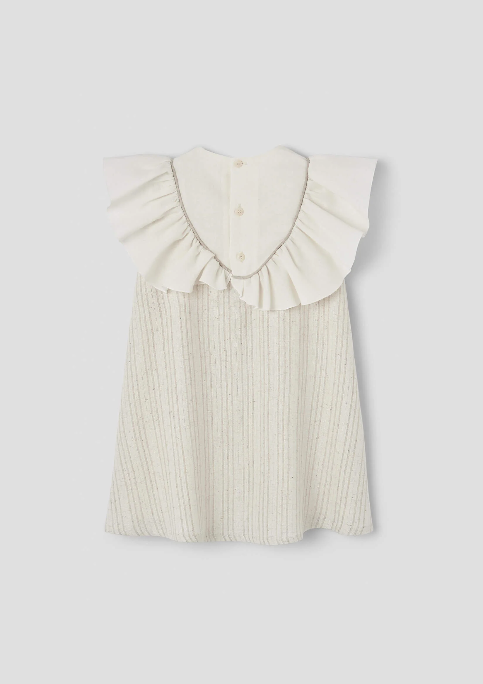 Popelin Lurex short dress with embroidered yoke (Mod.40.1) - Image 2
