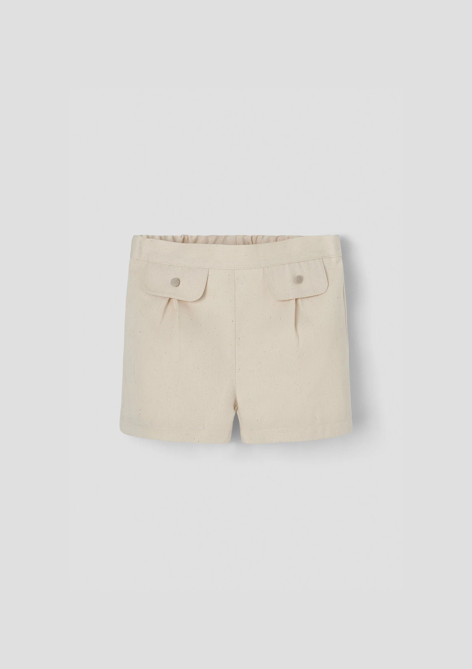 Popelin Off-white shorts with flaps (Mod.30.1)