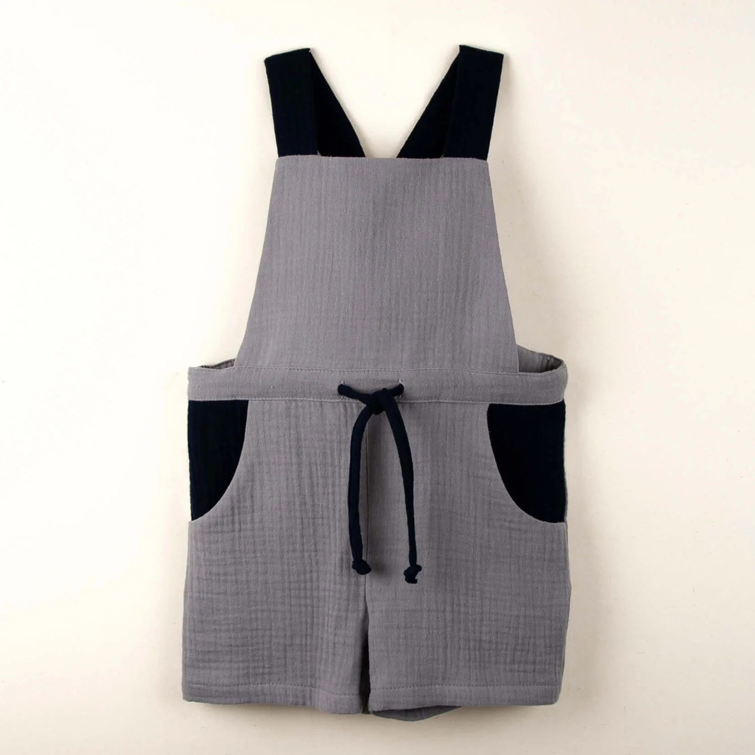 Popelin Organic greyish-blue dungarees (Mod. 10.2)