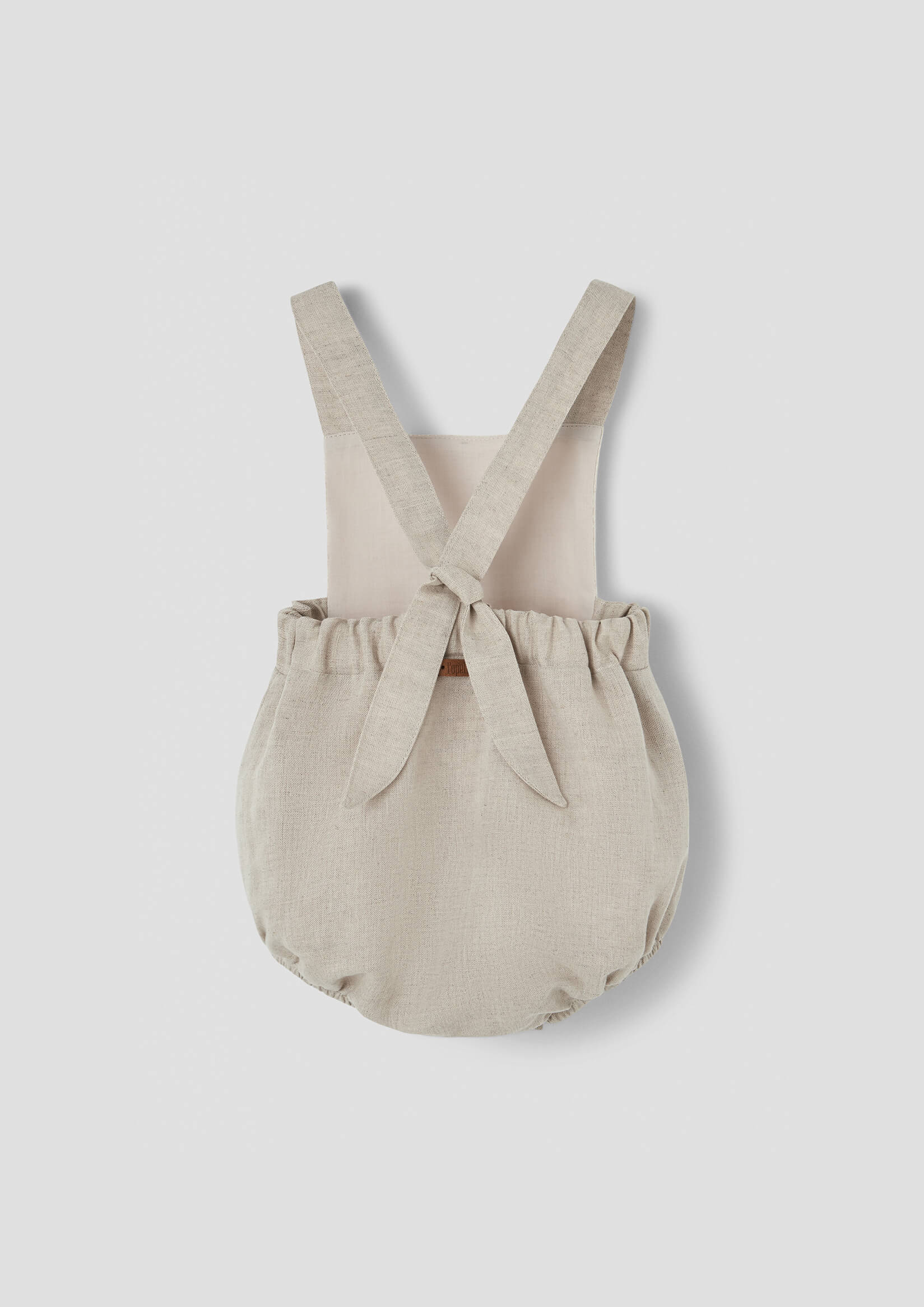 Popelin Sand linen dungarees with straps (Mod.7.1) - Image 2
