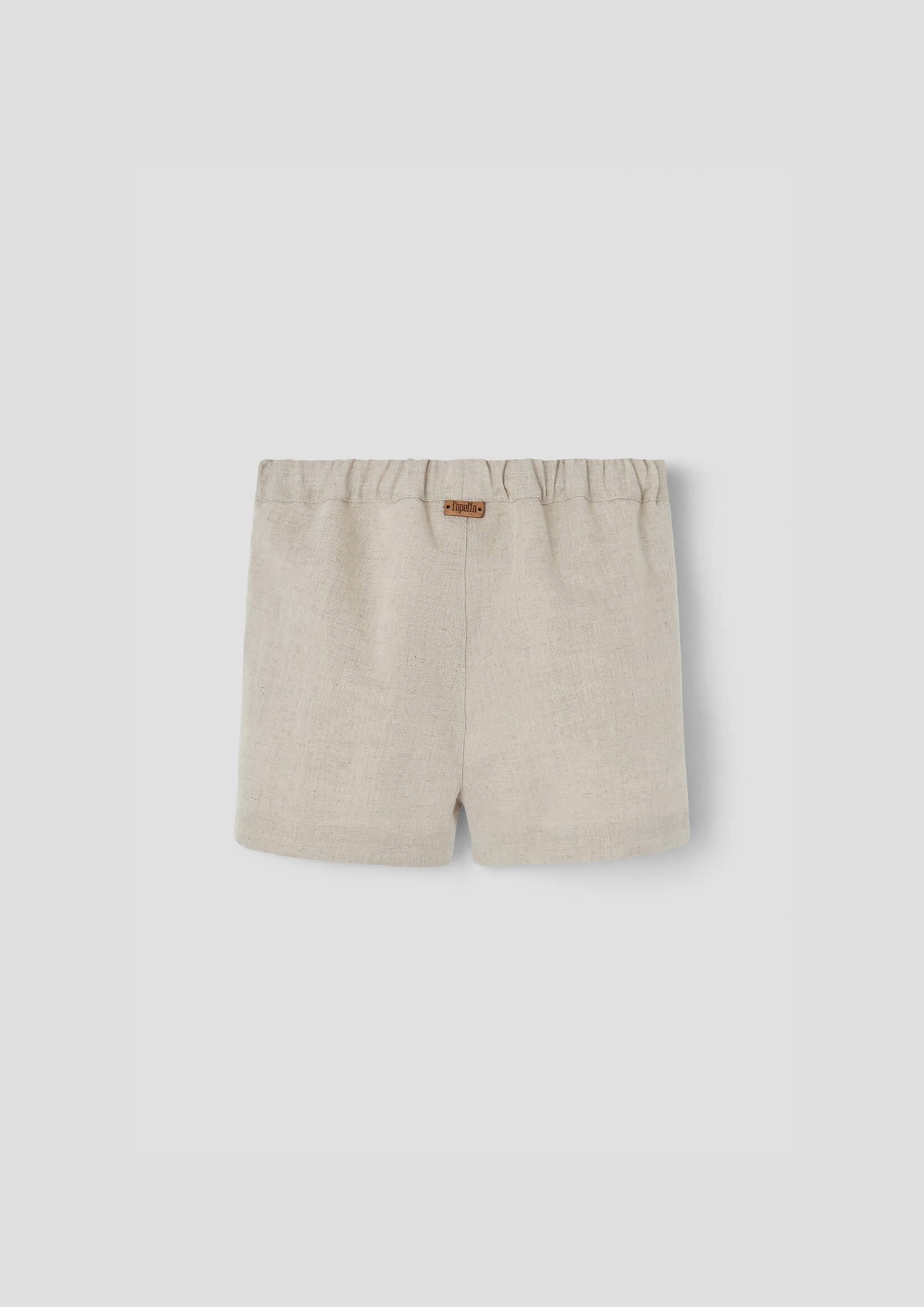 Popelin Sand linen shorts with flaps (Mod.30.2) - Image 2