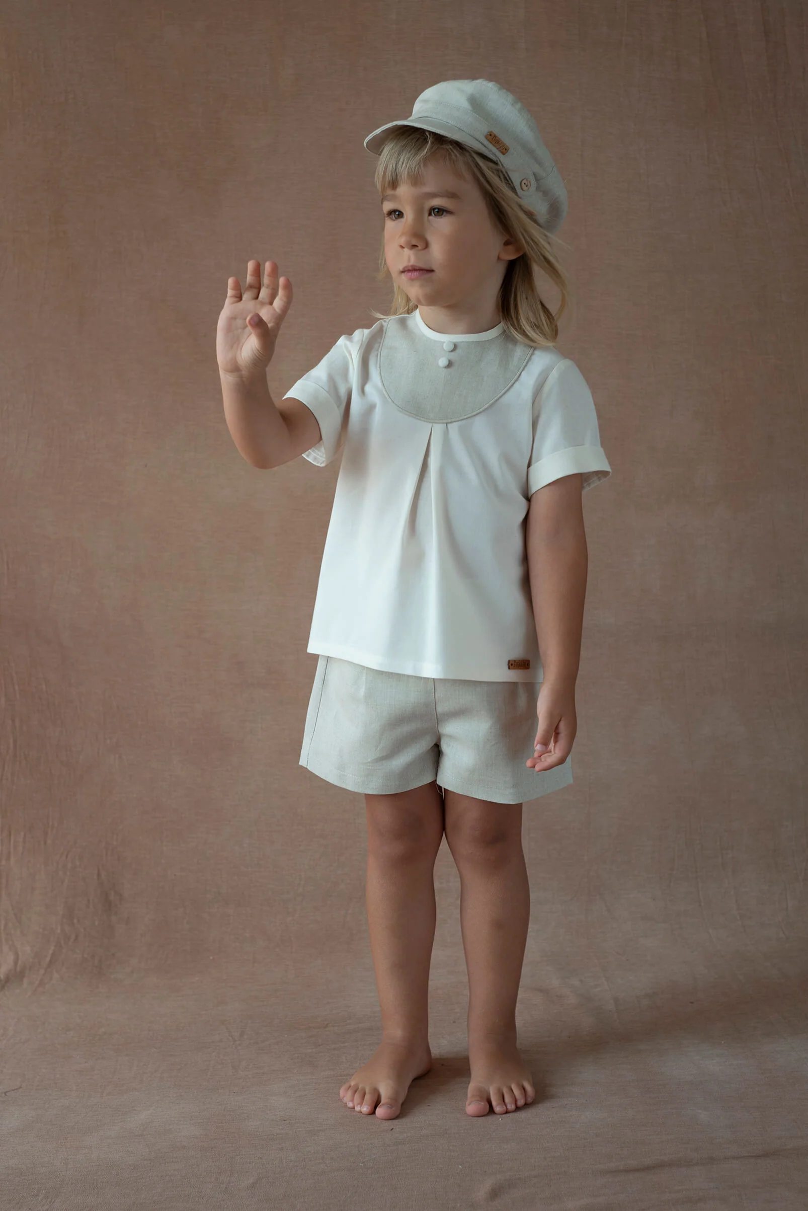 Popelin Sand shirt with pleat (Mod.18.1) - Image 3