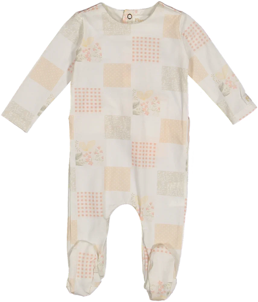 Poppeto Patchwork Footie Pink