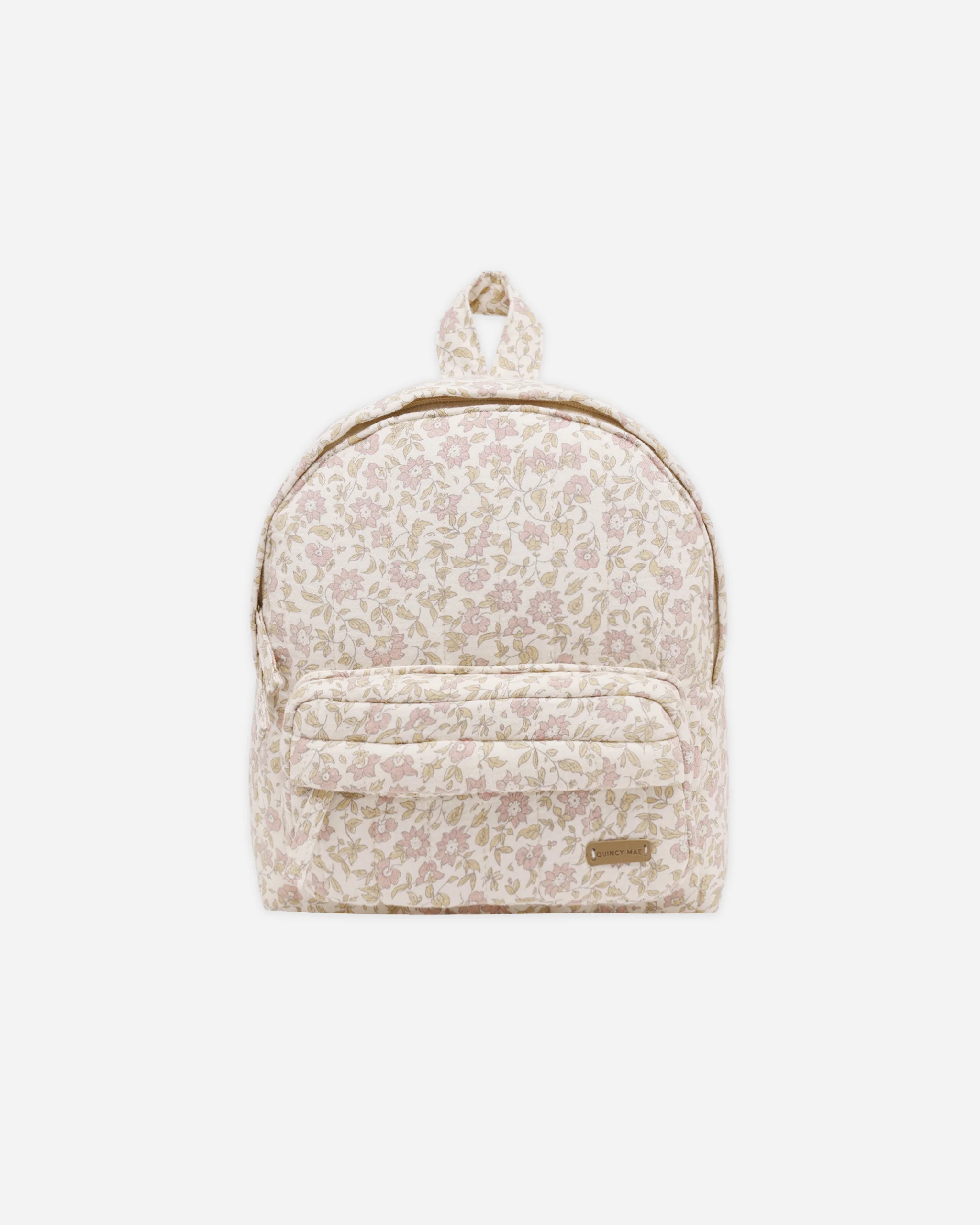 Quincy Mae Natural Mini Backpack Dahlia
