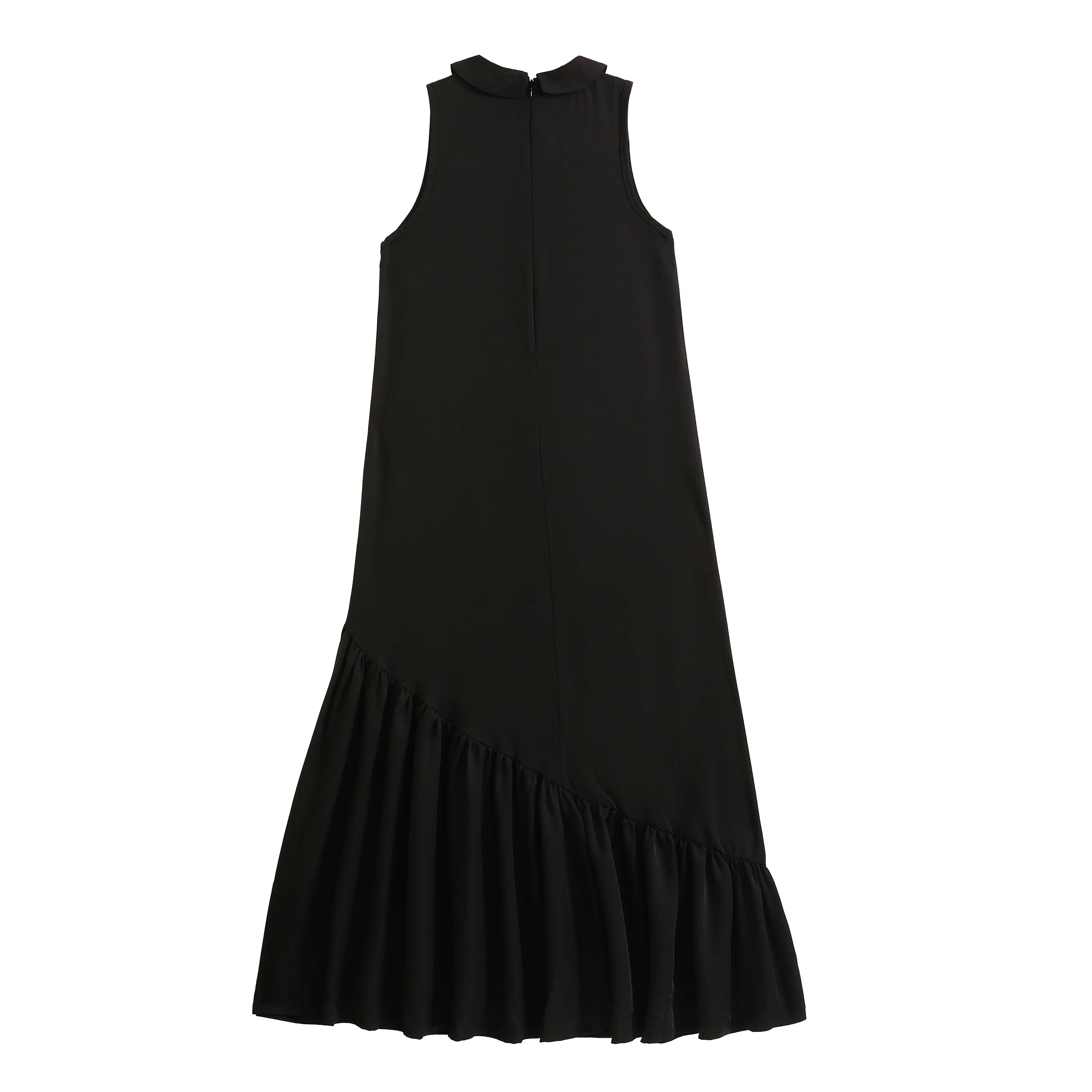 RetroKid Black Emery Slanted Tier Collar Maxi Dress - Image 2