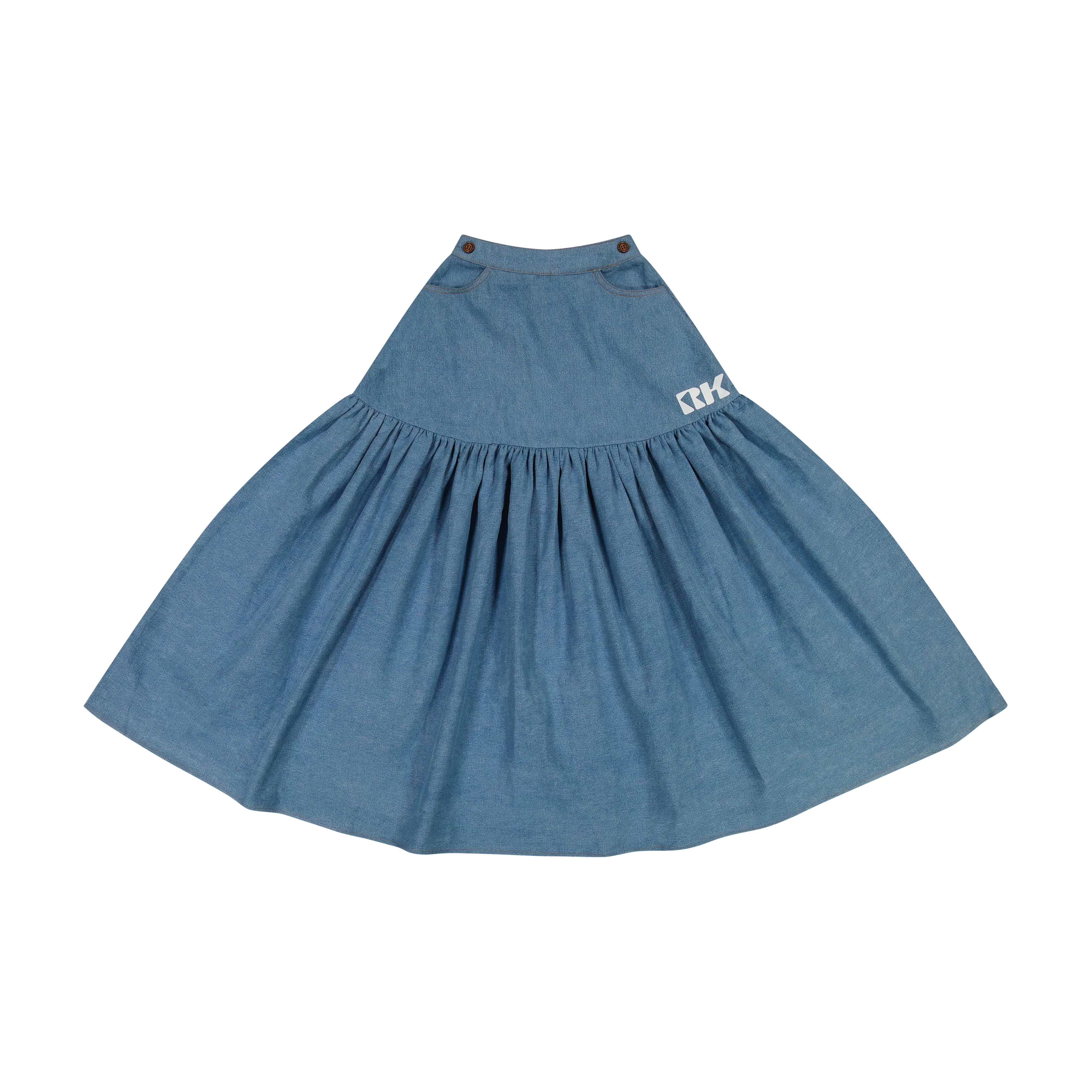 RetroKid Denim Hollis Denim Full Skirt - Maxi Length
