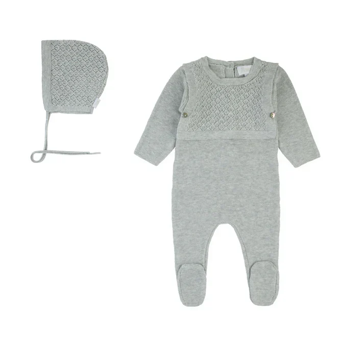 Rompp Vest Knit Footie-Grey - Image 2