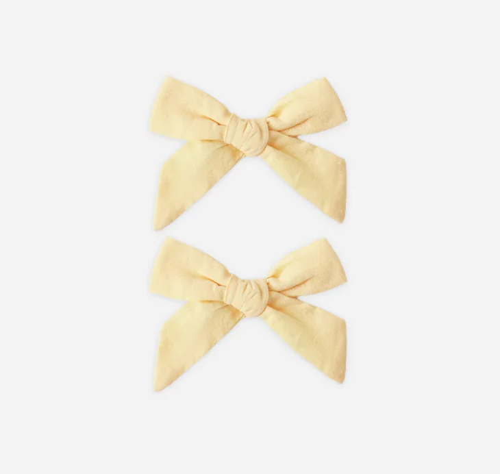 Rylee + Cru Bows, Set Of 2 - Lemon