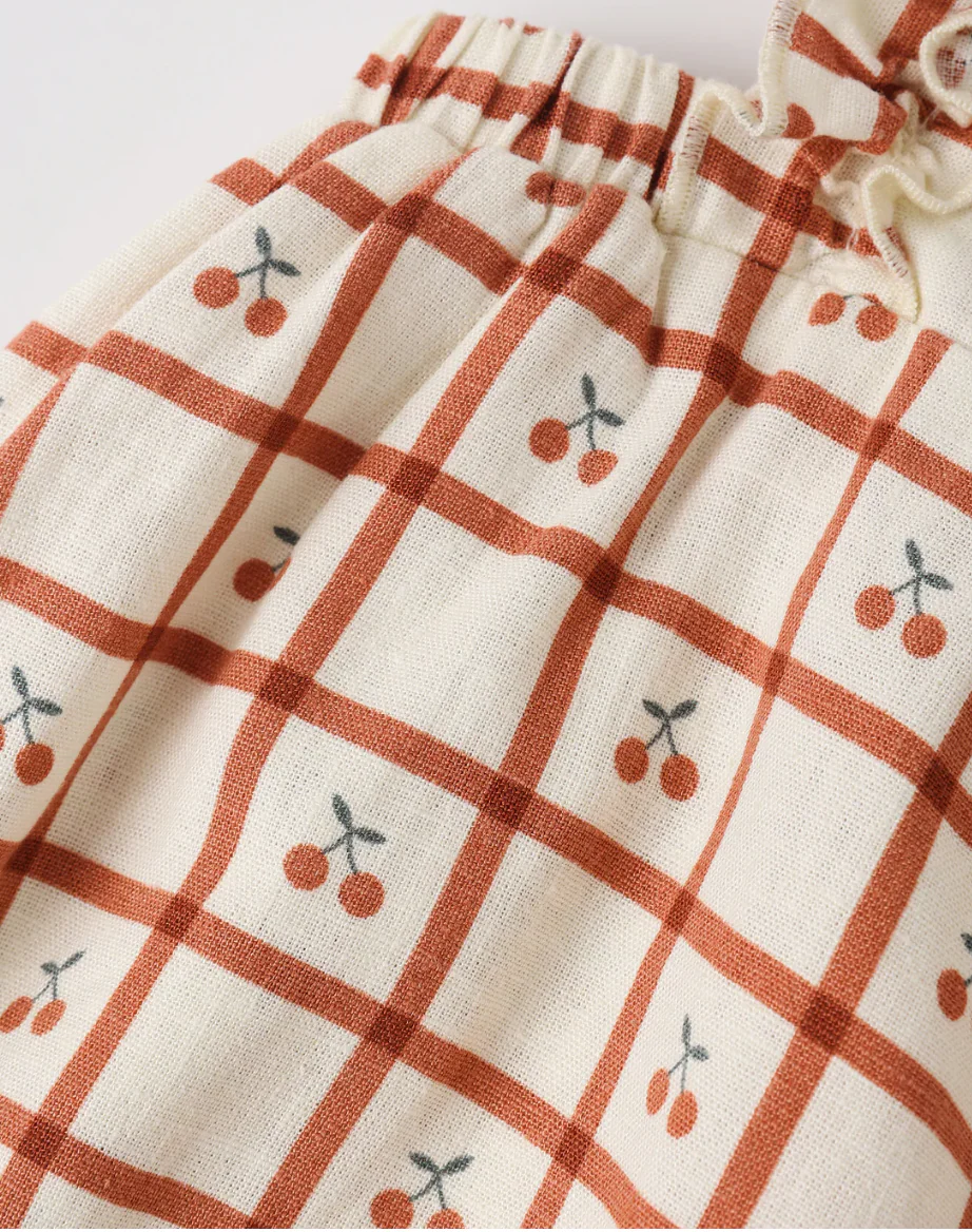 Rylee + Cru Chiara Romper Cherry Check - Image 2