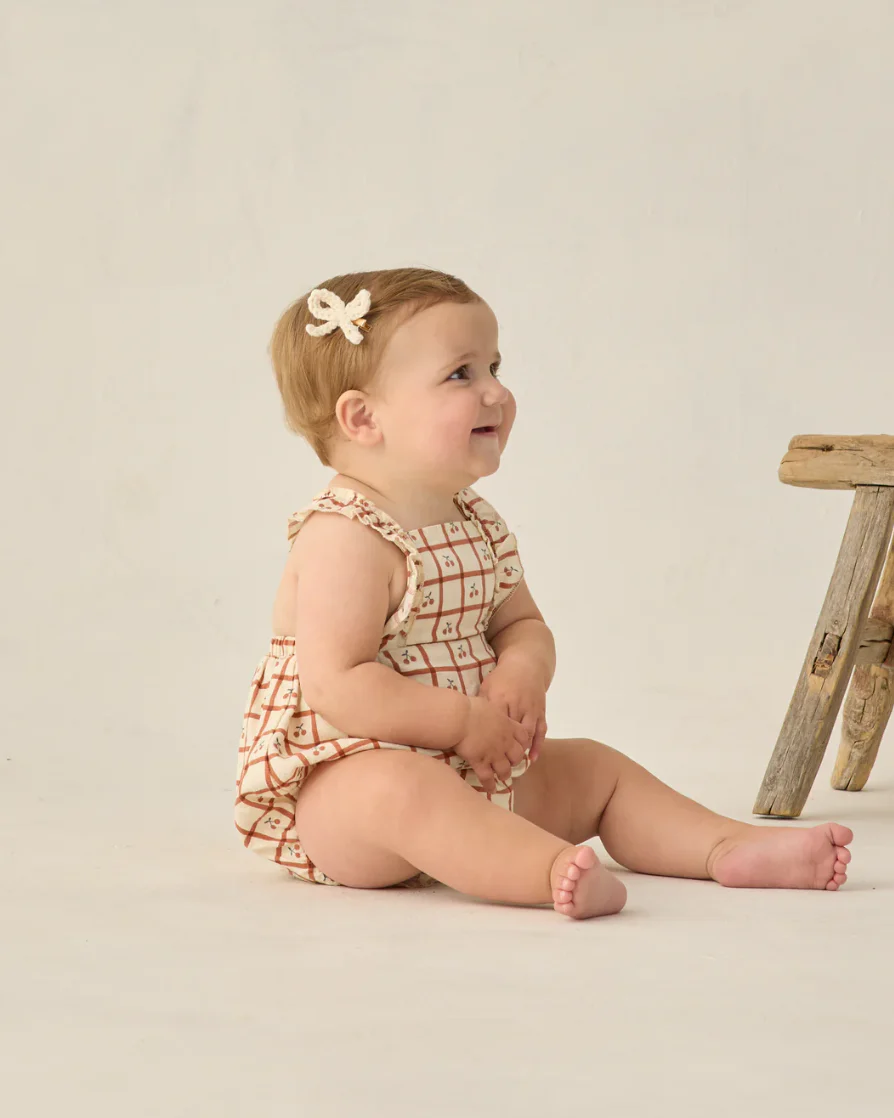 Rylee + Cru Chiara Romper Cherry Check - Image 3