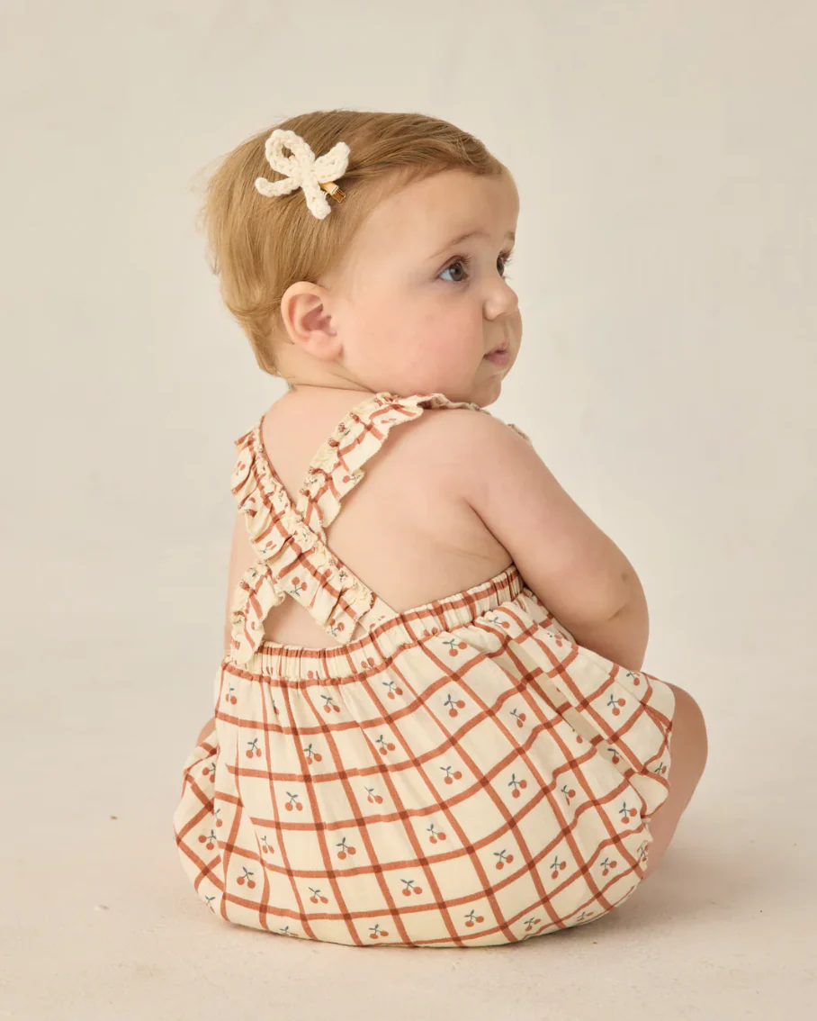 Rylee + Cru Chiara Romper Cherry Check - Image 4