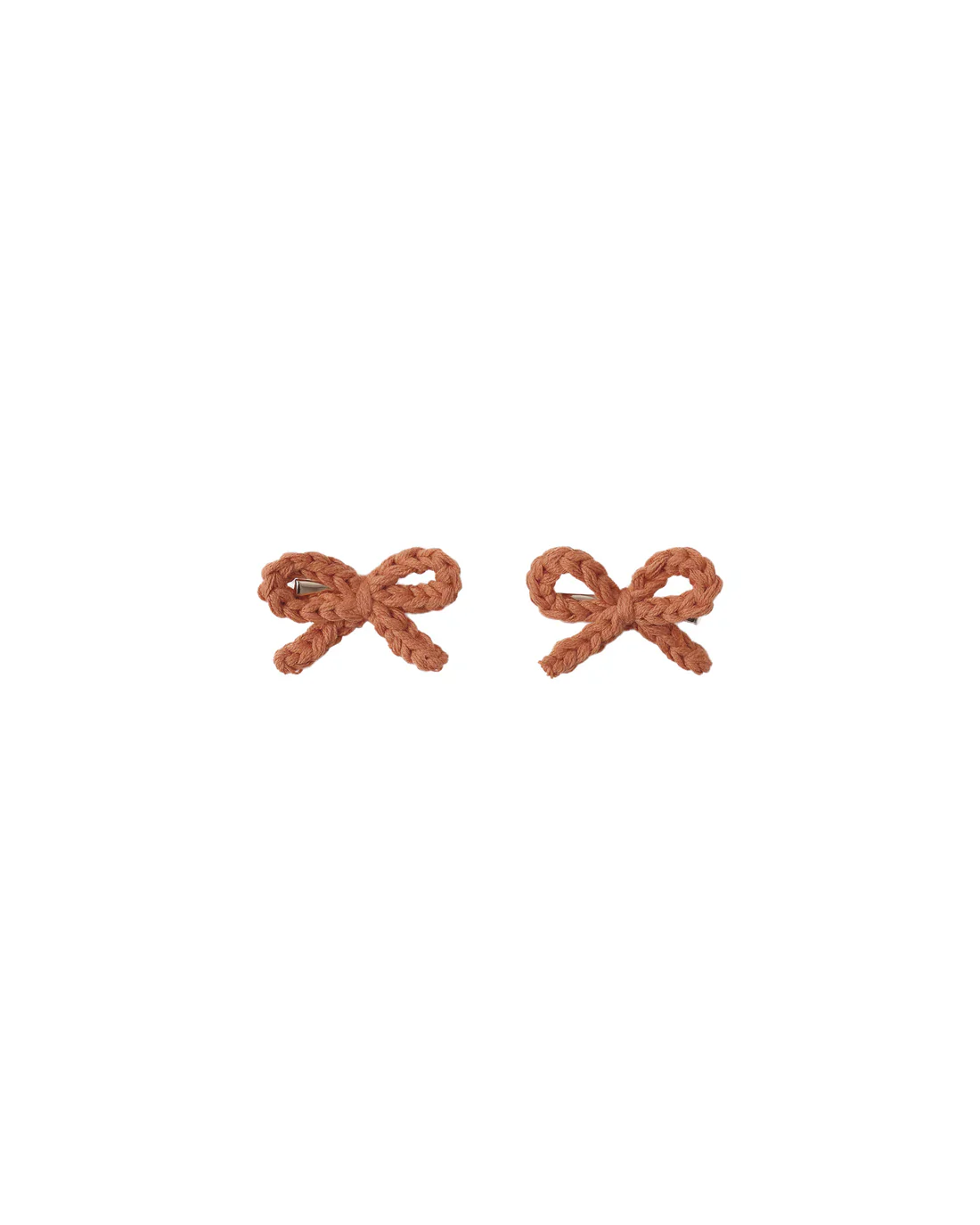 Rylee & Cru Crochet Bow clips Poppy