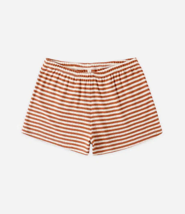 Rylee + Cru Pointelle Shorts Poppy Stripe