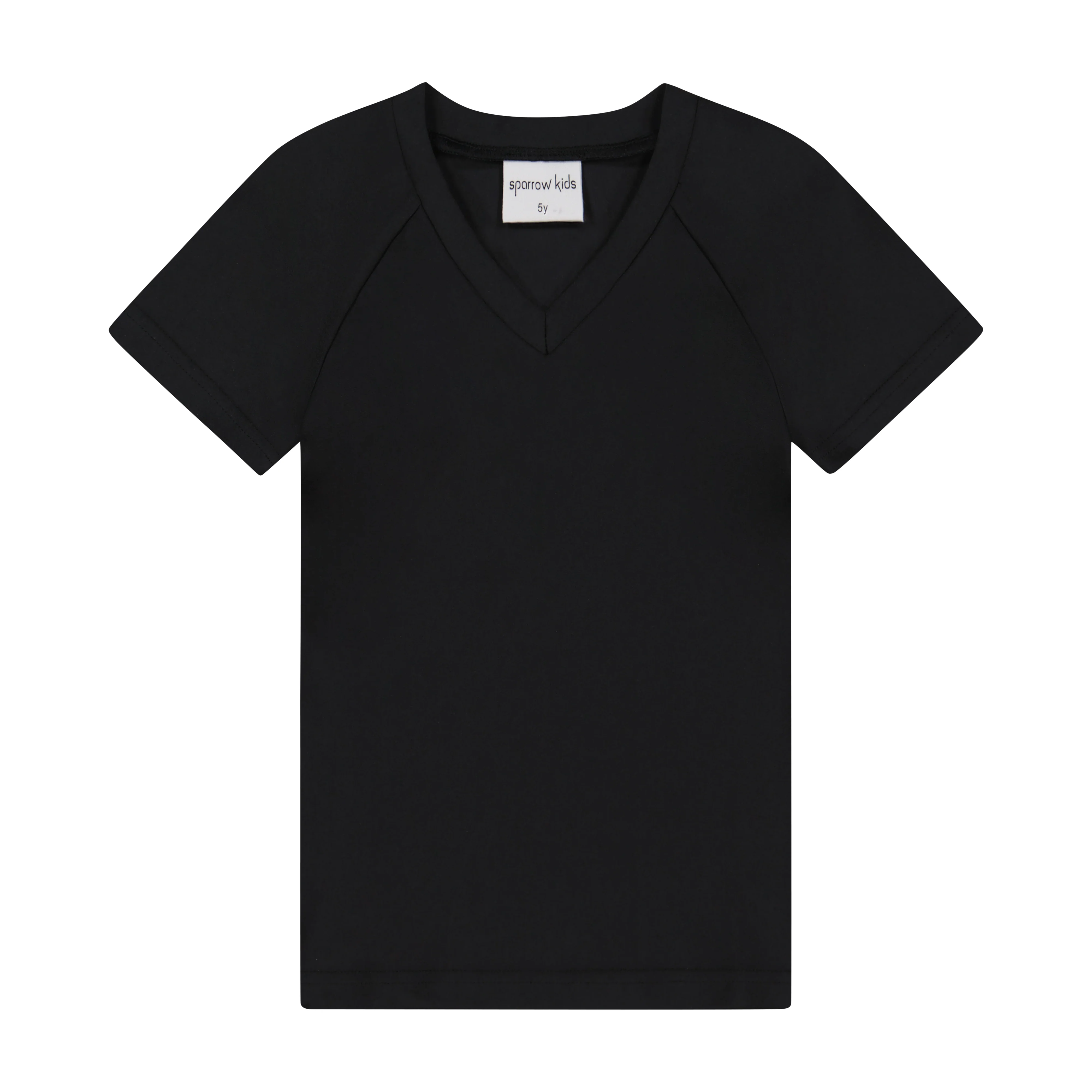 SPARROW KIDS BLACK V NECK TEE