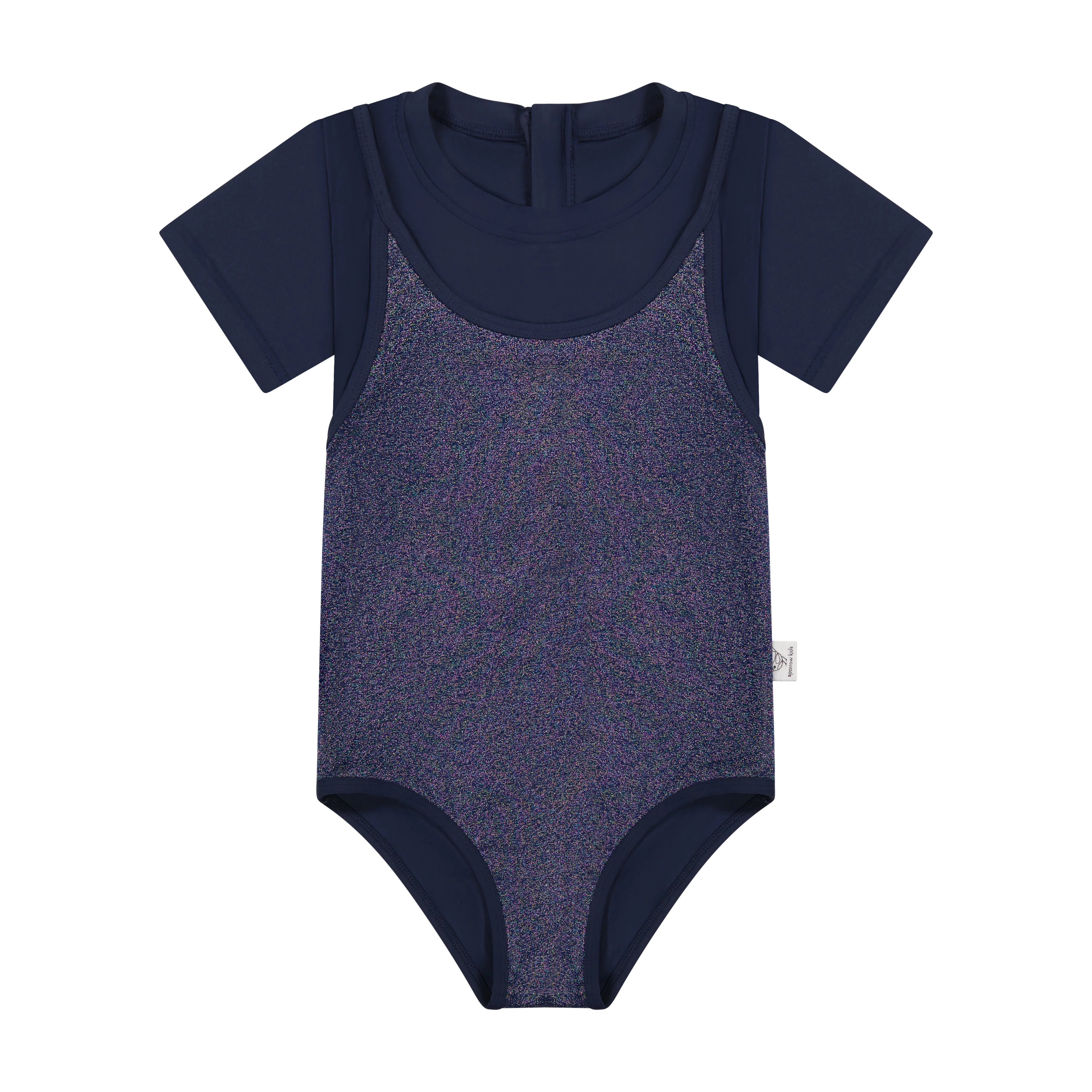 Sparrow Kids Blue Shimmer Girls Bathing Suit