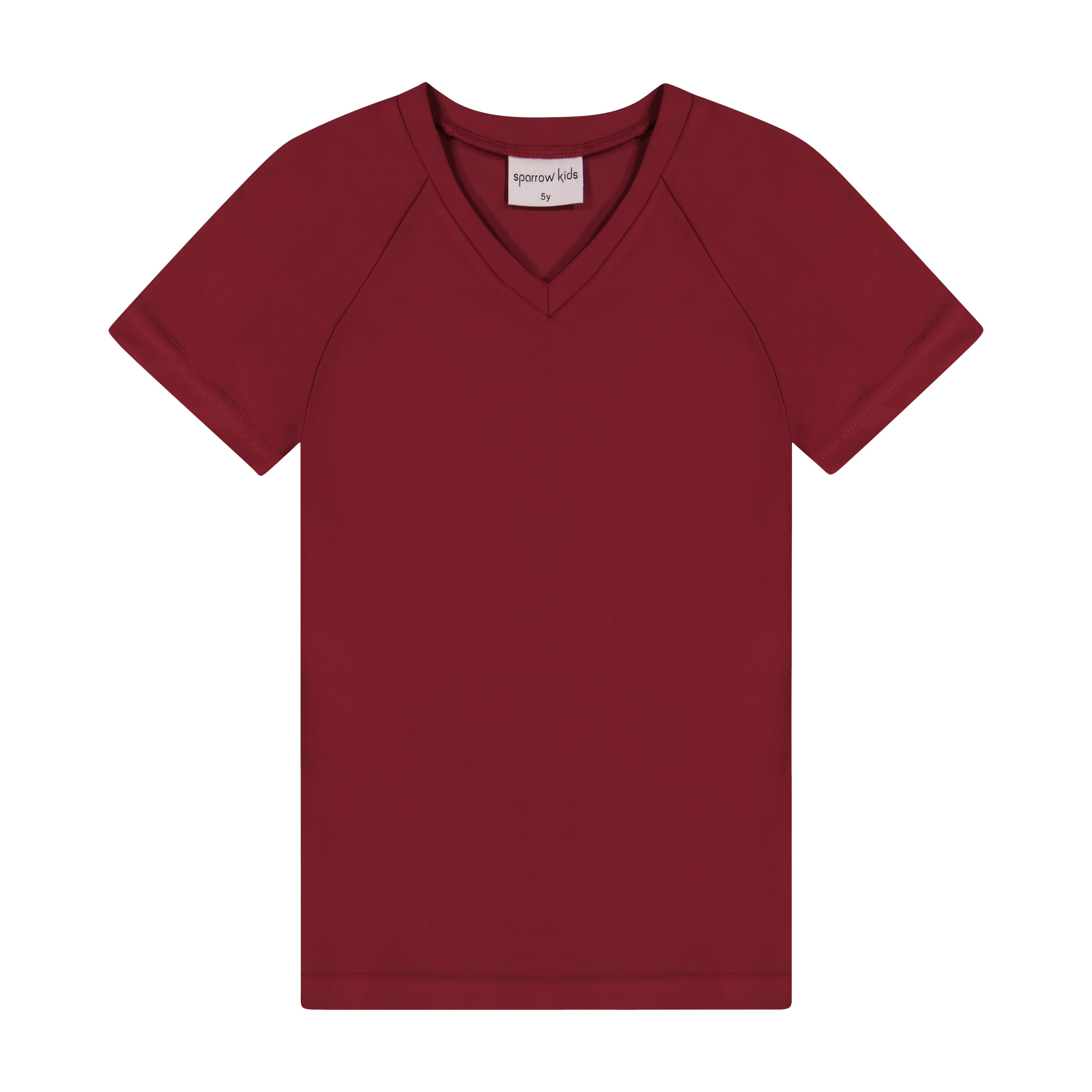 SPARROW KIDS WINE V NECK TEE