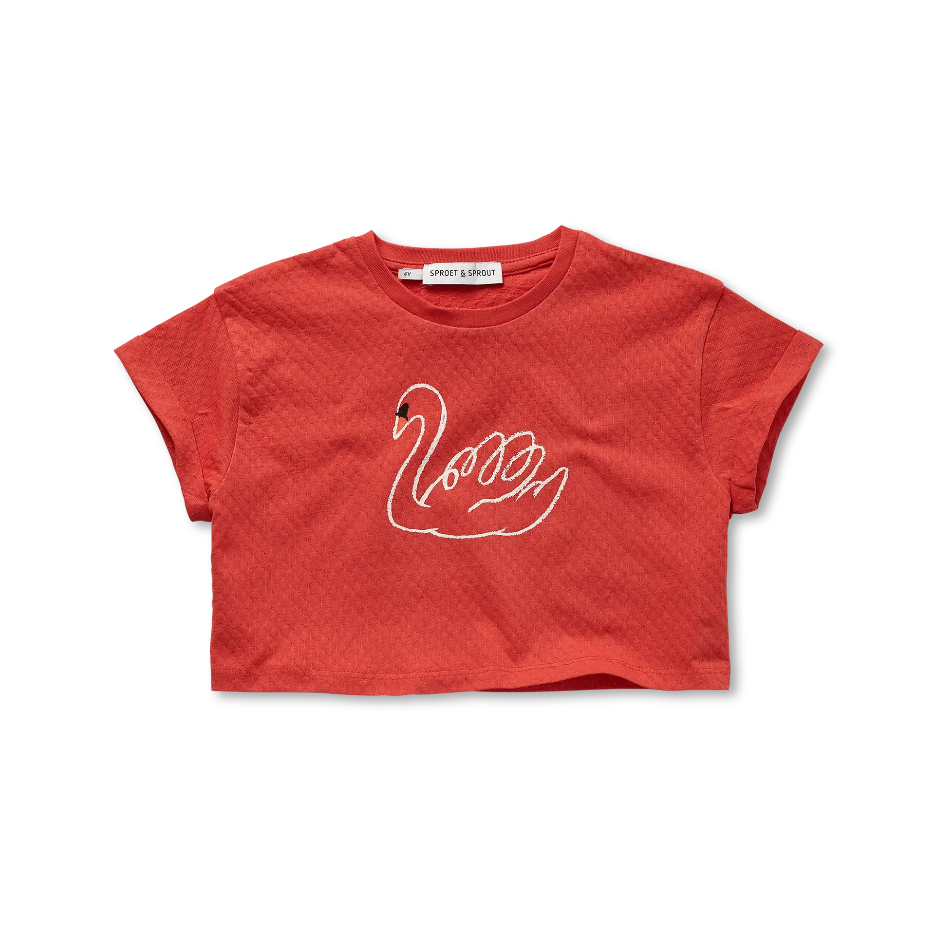 Sproet & Sprout Boxy T-shirt swan - Fiesta 2136