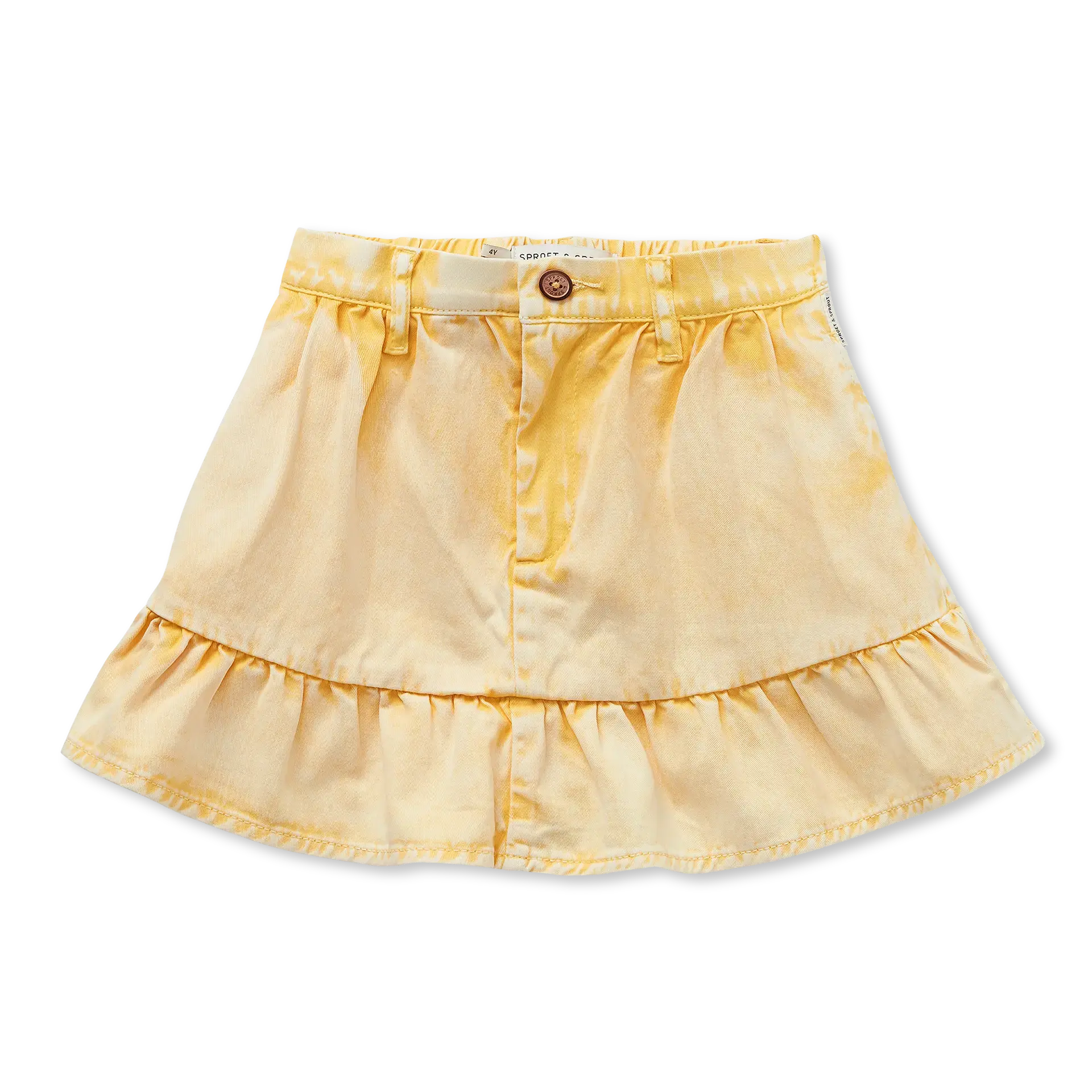 Sproet & Sprout Denim peplum skirt - Pastel yellow 2208