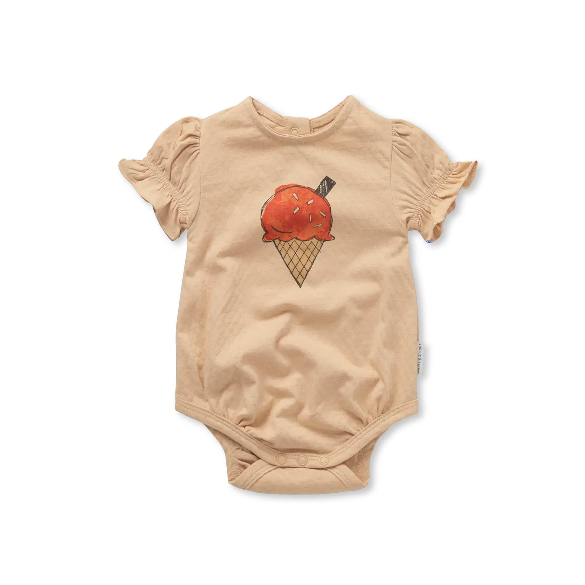 Sproet & Sprout Romper balloon sleeve sand - Sand 2297