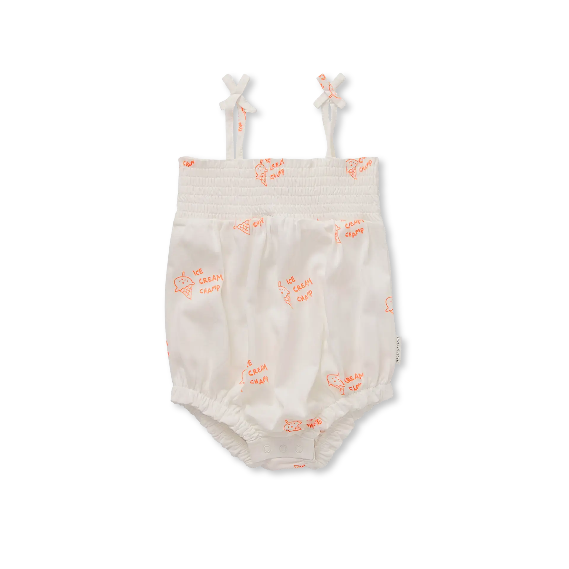 Sproet & Sprout Smock romper ice cream print - Off-white 2291