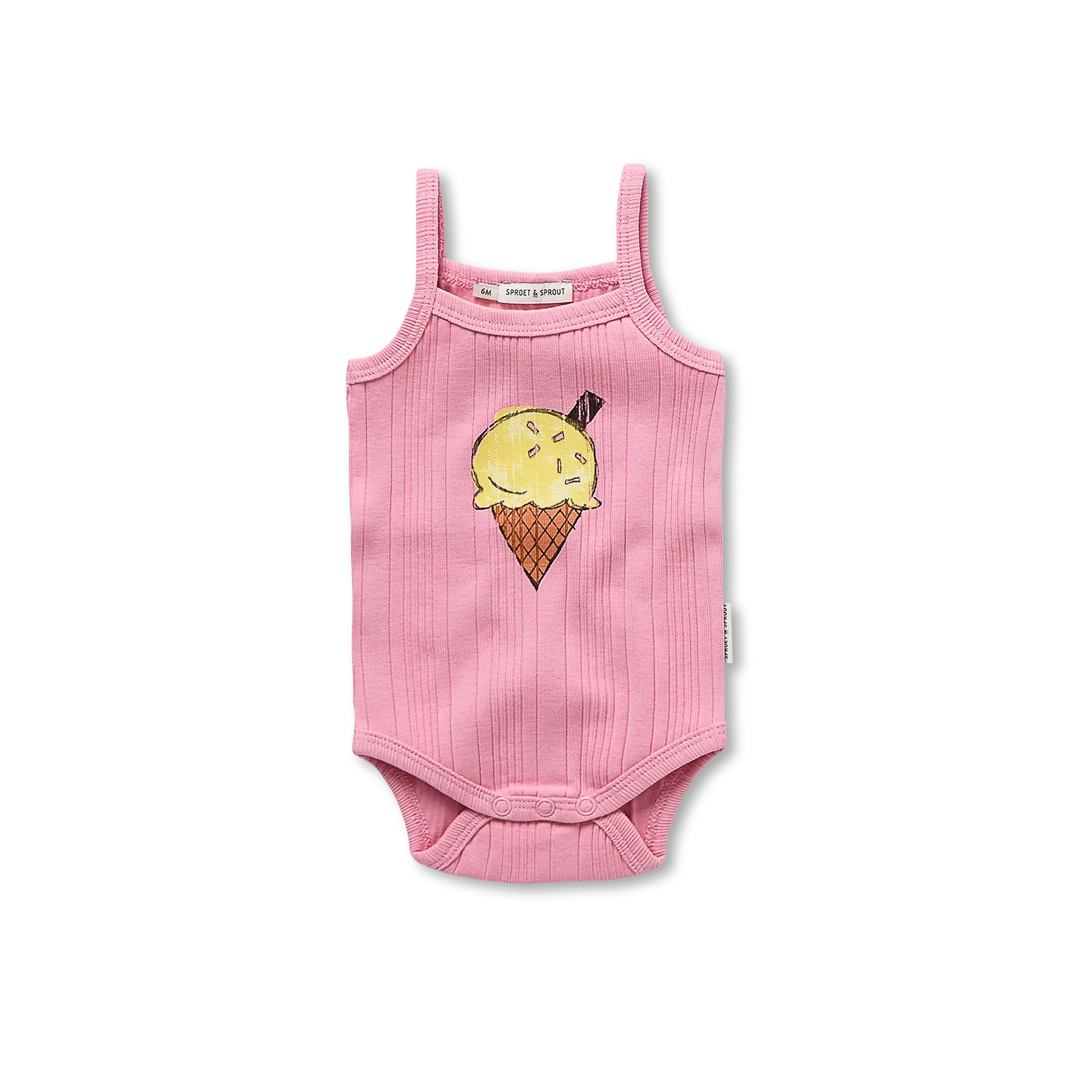Sproet & Sprout Strap romper ice cream - Podium pink 2294