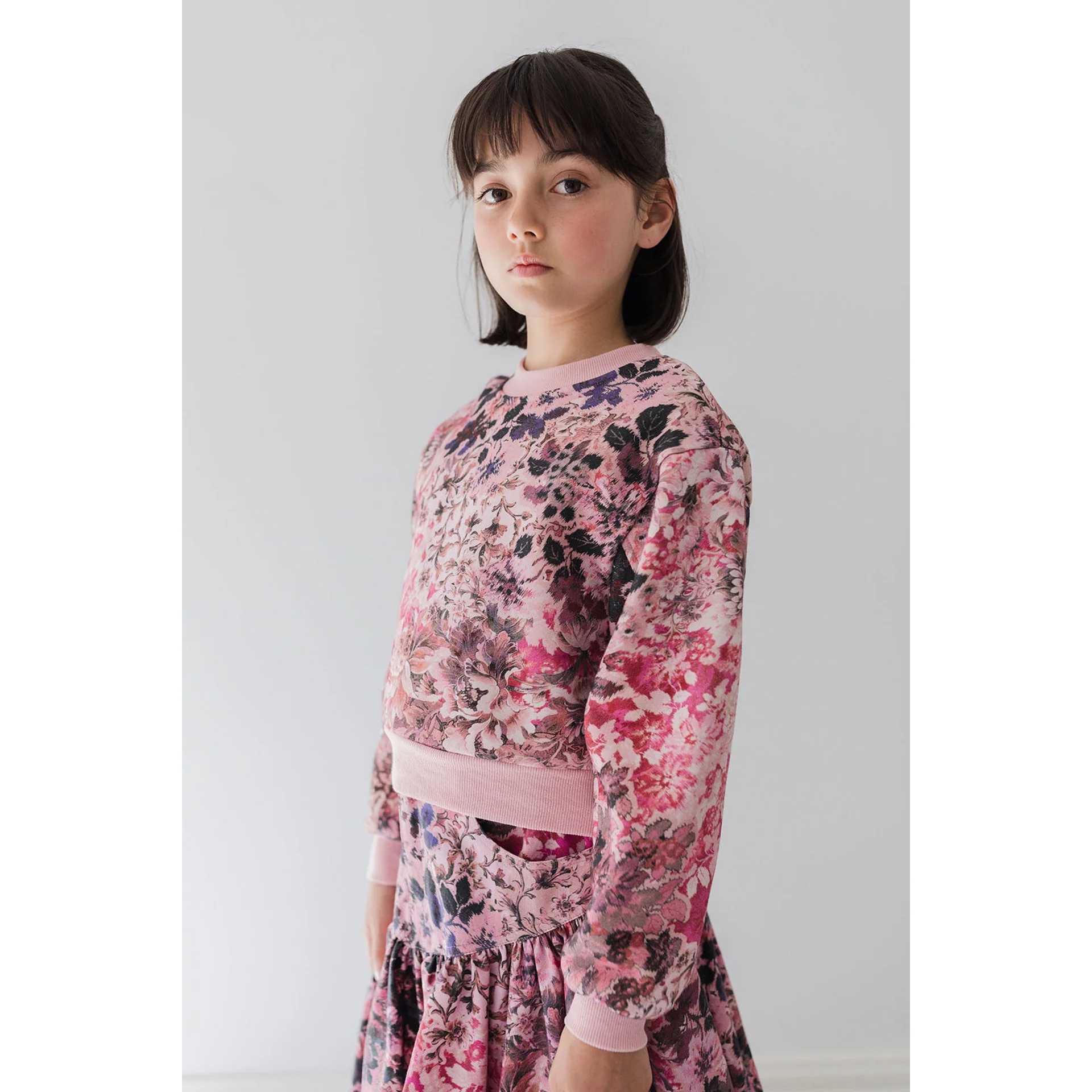 Steph Blurred Floral Print Sweat Top (8194T) - Image 2
