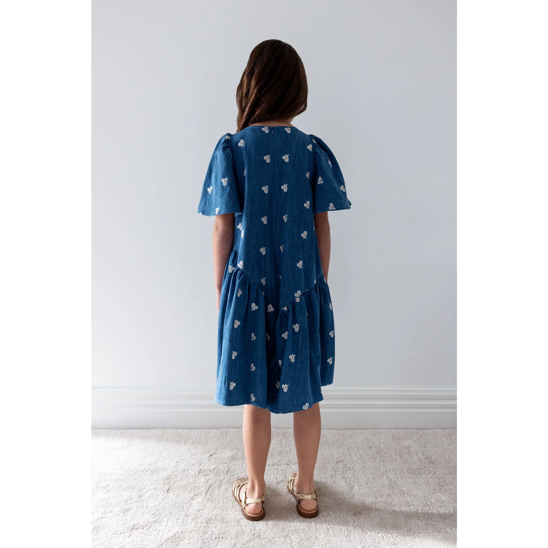 Steph Embroidered Bud Chambray Dress (8246D) - Image 3