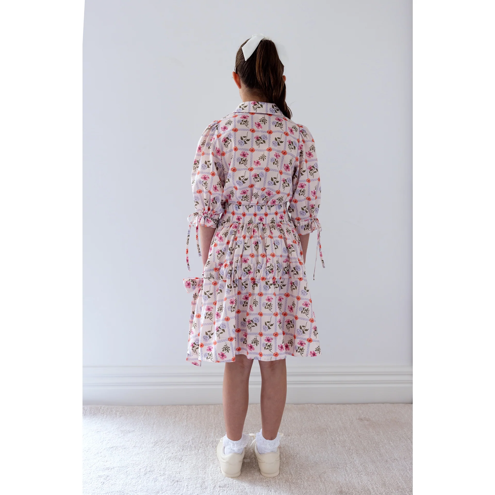 Steph Flower Grid Print Voile Blouse (8248T) - Image 3